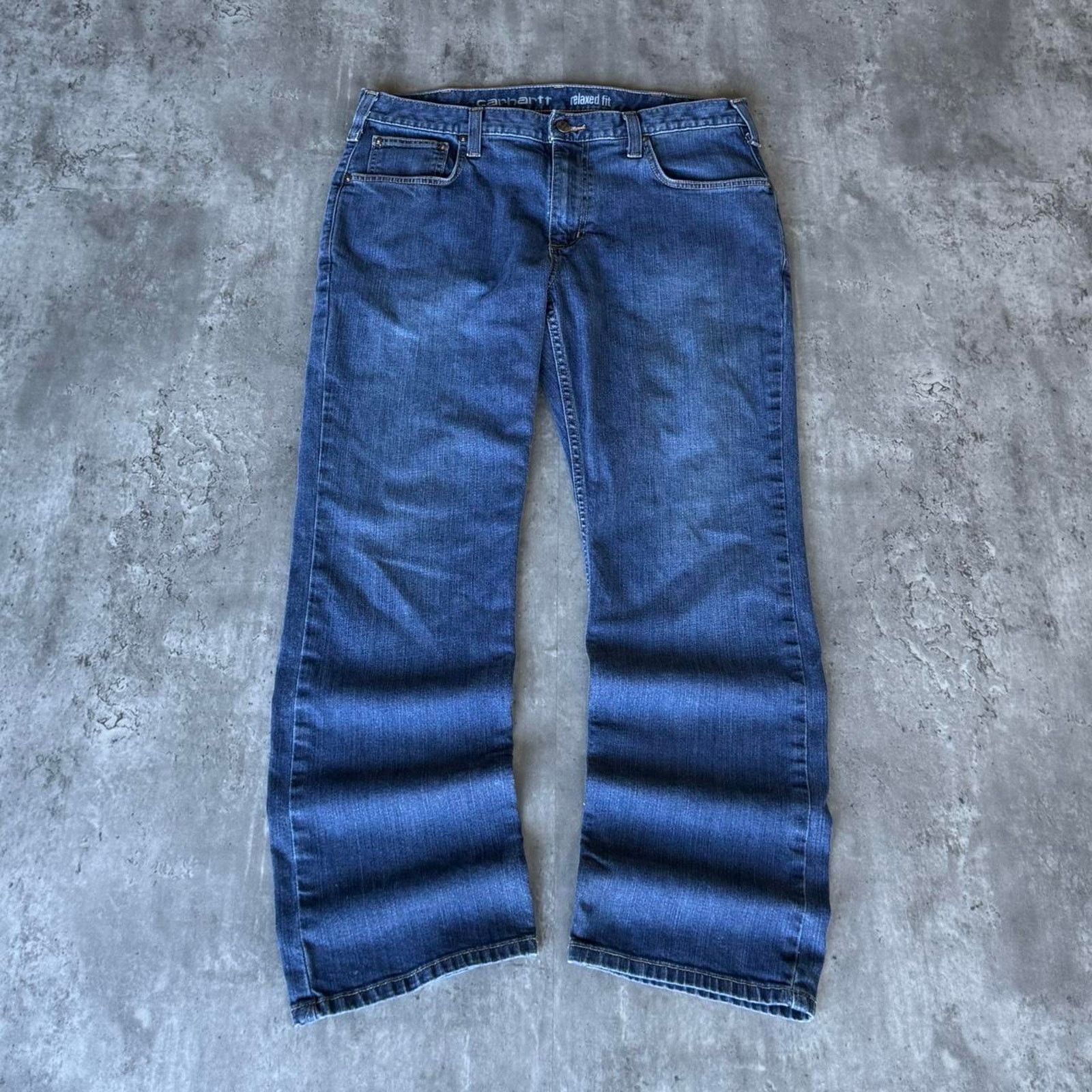 Carhartt × Carhartt Wip × Vintage Vintage Carhartt Baggy Skater Grunge Cyber Carpenter Jeans Size US 35 - 2 Thumbnail
