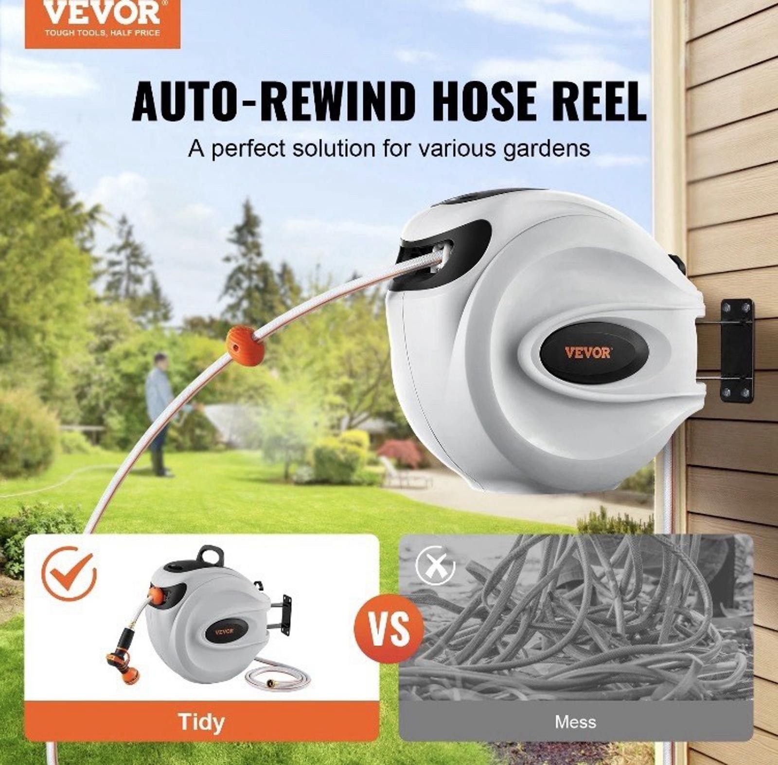 Other VEVOR Retractable Reel 84'x5/8" 180° Swivel Wall-Mounted Size ONE SIZE - 2 Thumbnail