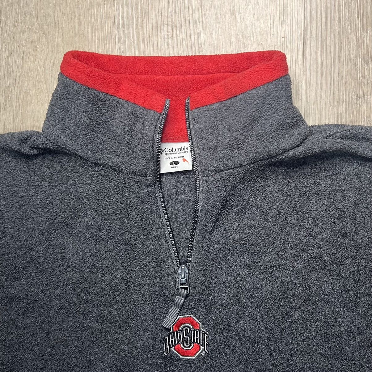 Columbia WORN Colombia Ohio State Buckeyes Quarter Zip Fleece Grey Size US L / EU 52-54 / 3 - 2 Thumbnail