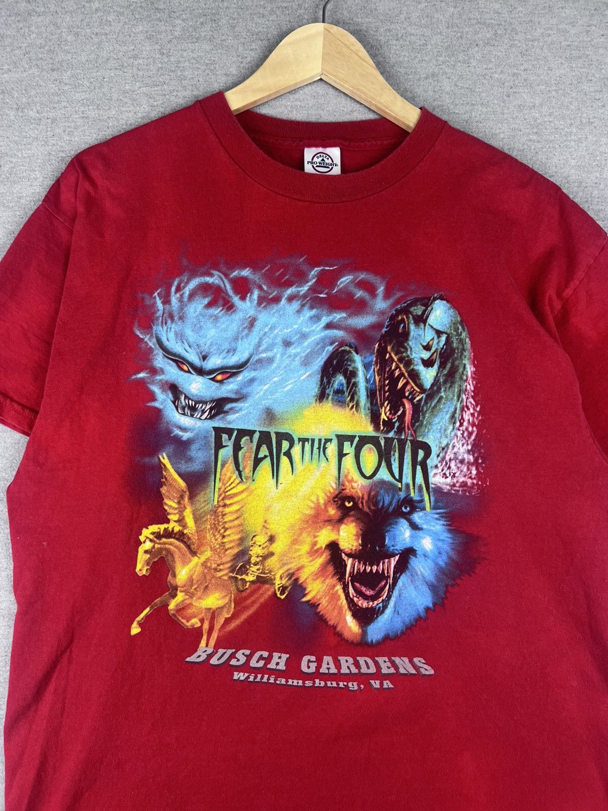 Vintage VTG Fear The Four Horror Busch Gardens Ride T-Shirt Size L Size US L / EU 52-54 / 3 - 1 Thumbnail