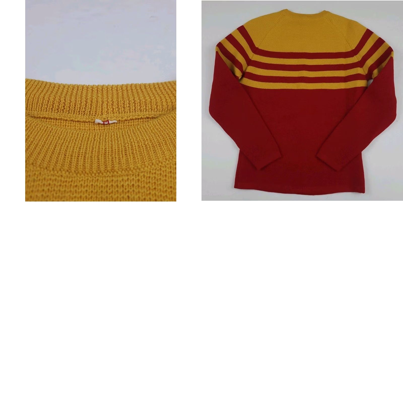 Vintage VINTAGE Ski Sweater Trim Fit Wool Thick Knit Striped USA Winter Sport 70s 80s Size US S / EU 44-46 / 1 - 8 Thumbnail