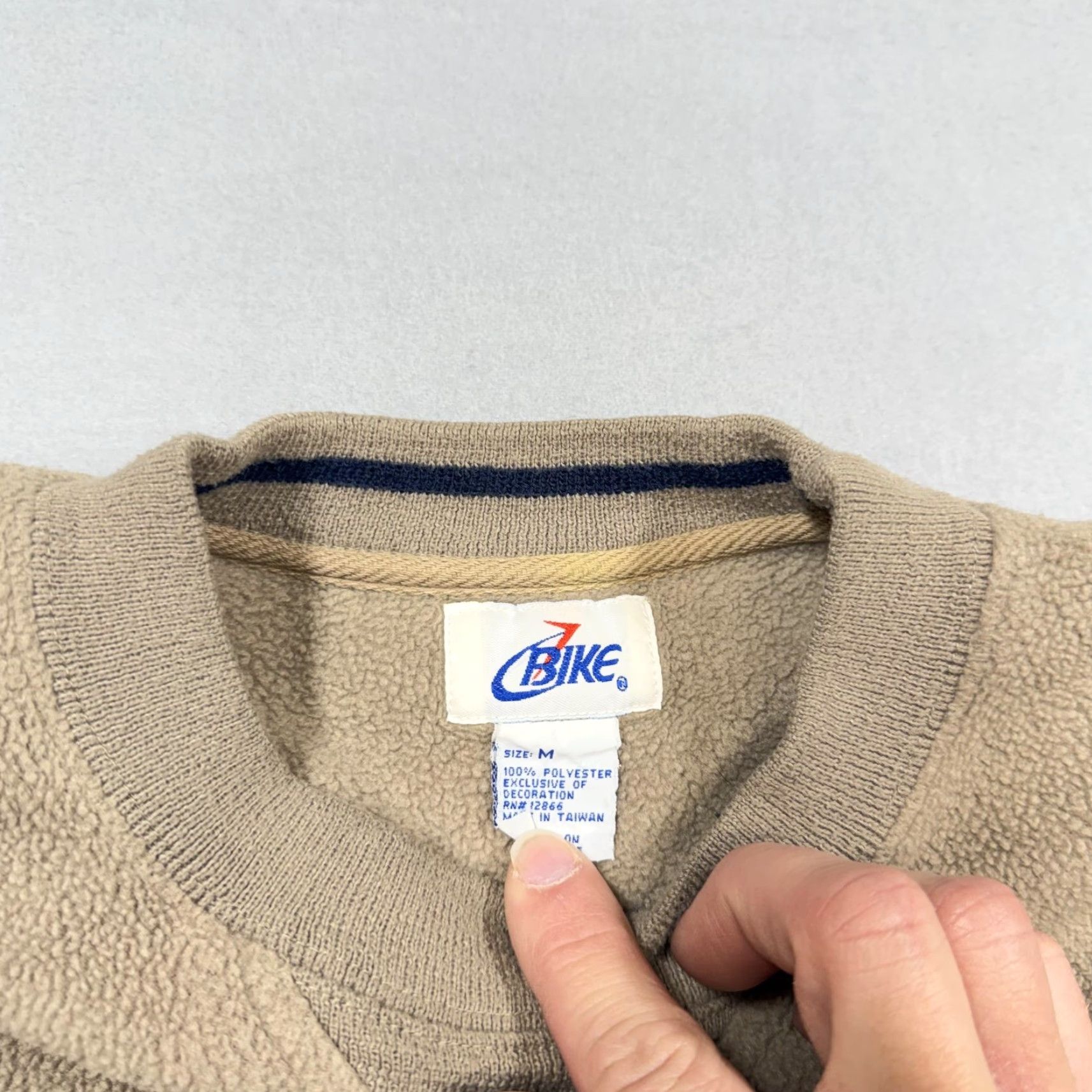 Logo 7 VINTAGE Bike Sweatshirt Mens Medium Beige Fleece Crewneck Pullover Logo Basic Casual Size US M / EU 48-50 / 2 - 3 Thumbnail