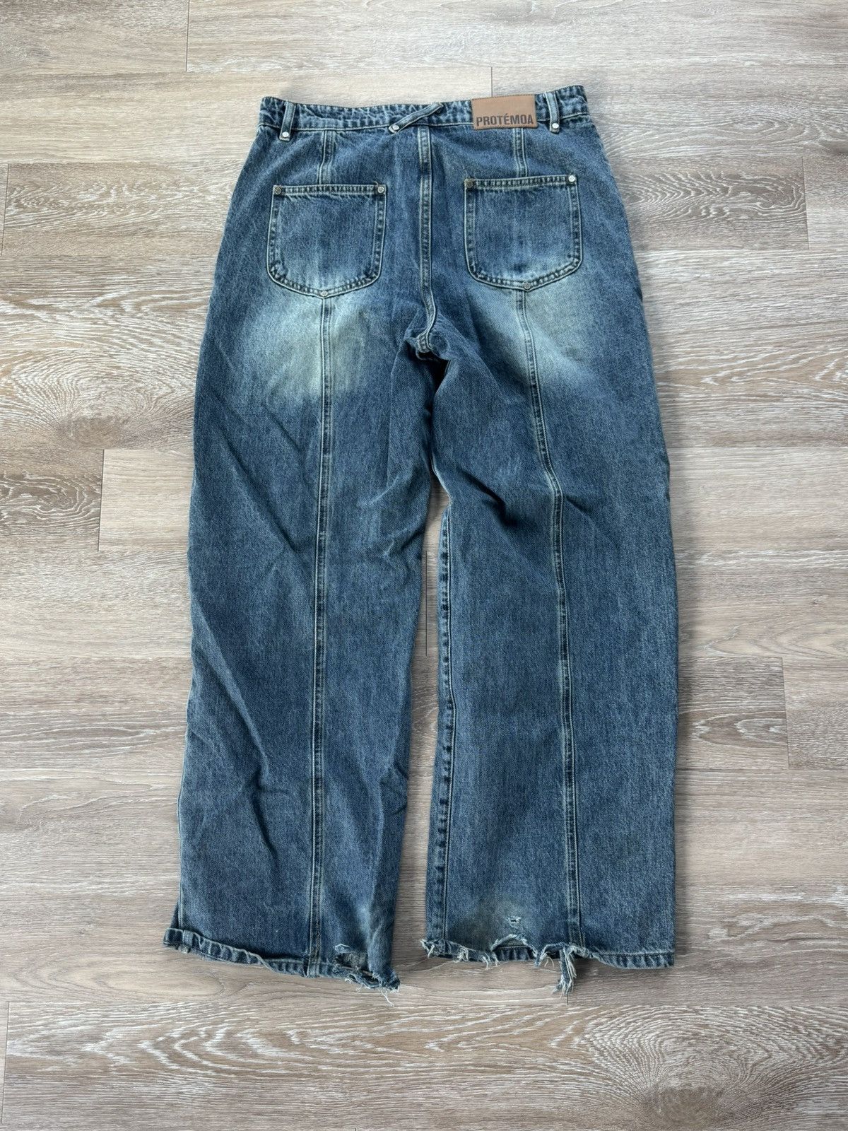 Japanese Brand × Vintage Protemoa Baggy Denim Washed Blue Size US 30 / EU 46 - 2 Thumbnail