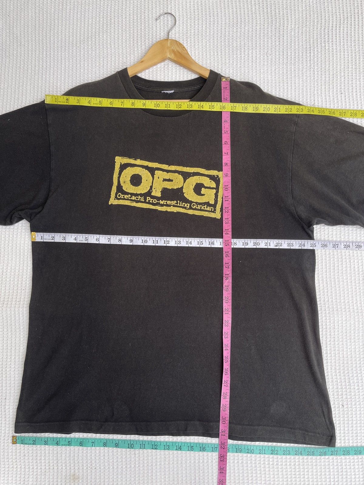 WWE Last Drop🔥Vtg Faded OPG Oretachi Pro Wrestling Gundan Tee Size US XL / EU 56 / 4 - 7 Thumbnail