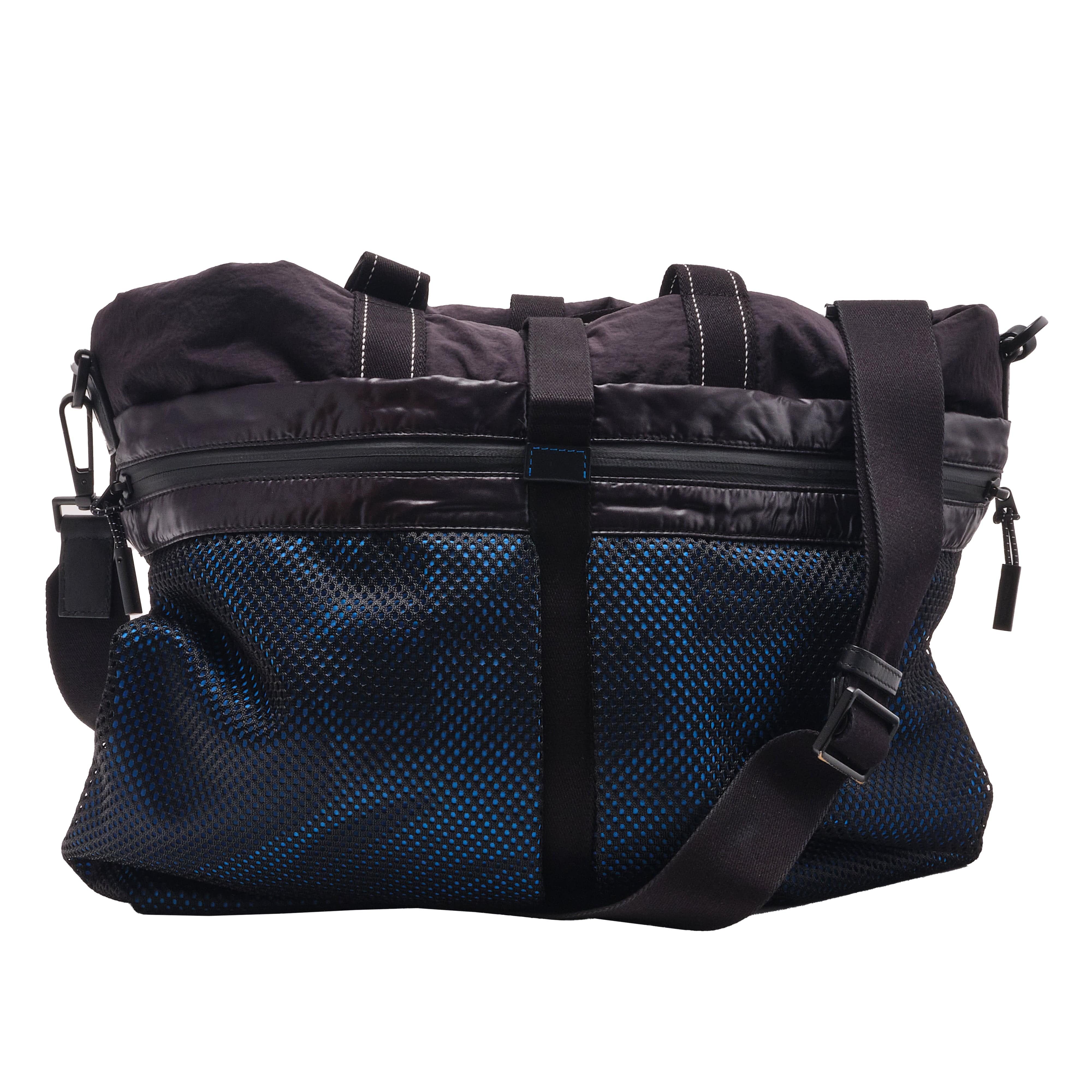 Mesh Messenger Bag Black Blue