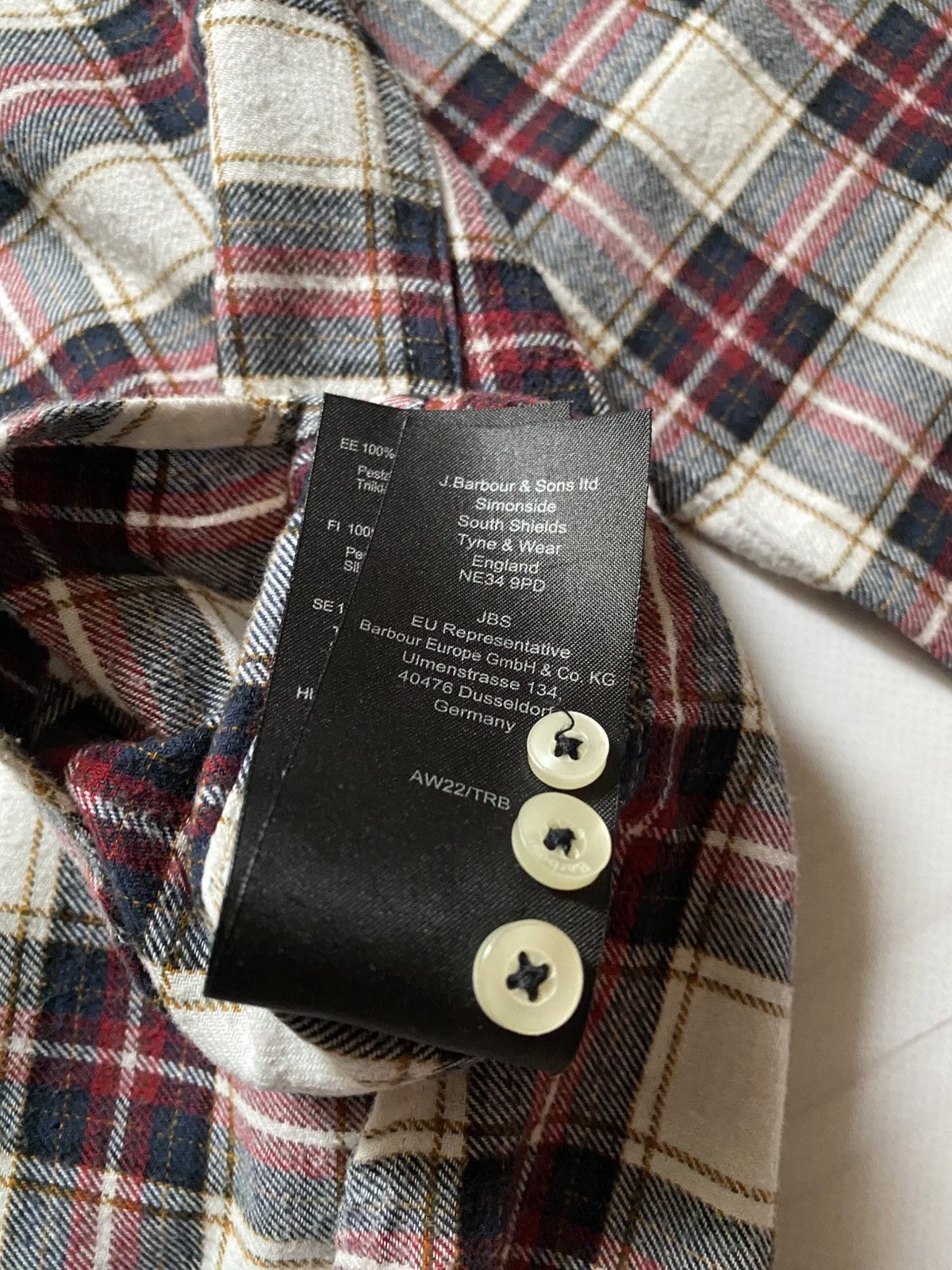 Barbour Barbour tailored fit MSH5033BE11 flannel button up shirt Size US XL / EU 56 / 4 - 11 Thumbnail