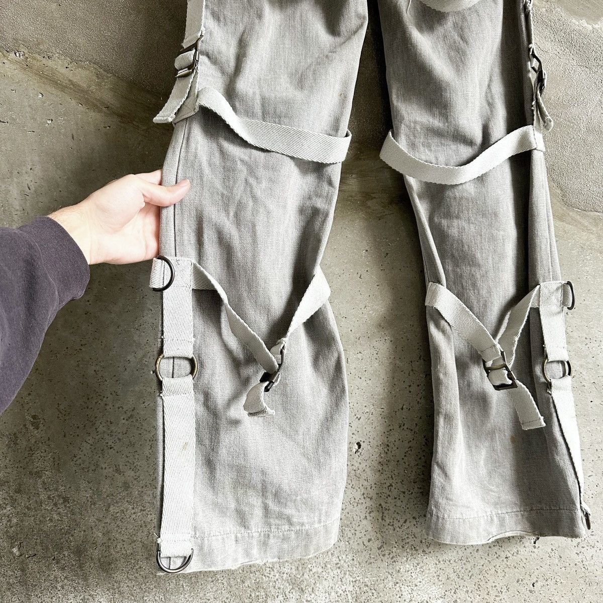 Dolce & Gabbana Dolce & Gabbana RUNWAY AW2003 Bondage Parachute Denim Size US 33 - 4 Thumbnail