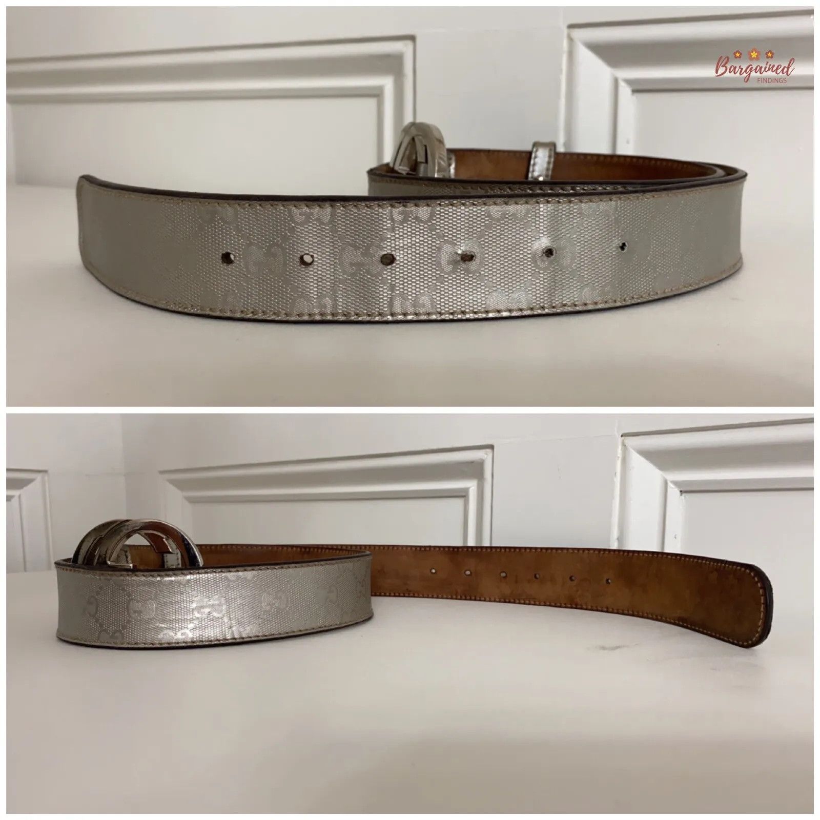 Gucci Gucci Imprime Monogram Leather Interlocking G Buckle Belt Size 34 - 7 Thumbnail