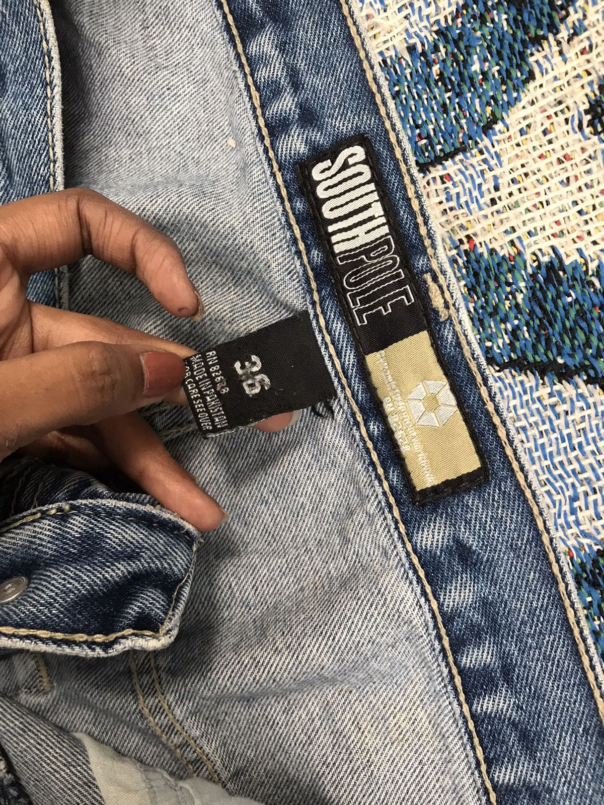Southpole Vintage SouthPole damaged cropped denim Size US 40 / EU 56 - 8 Thumbnail
