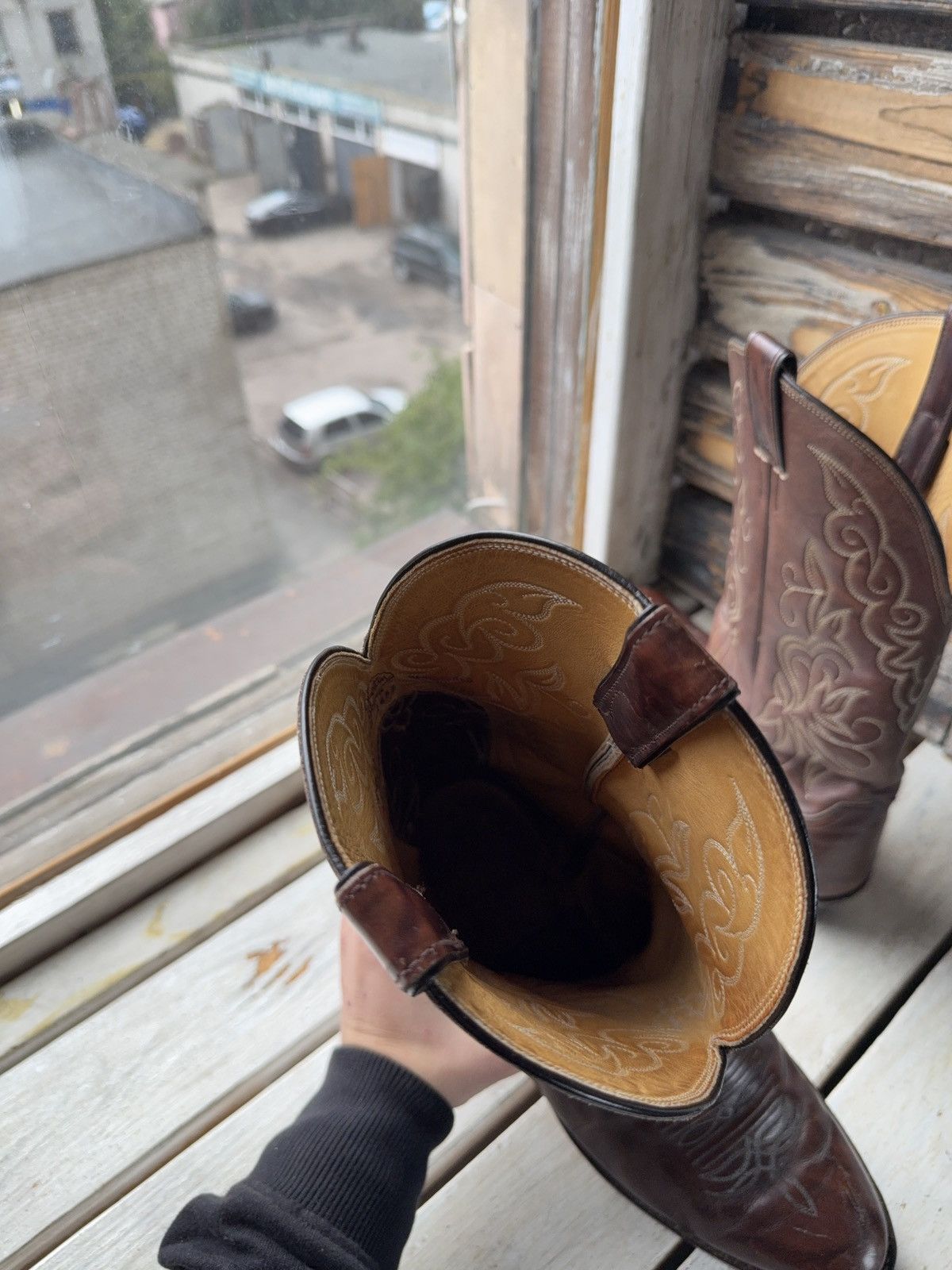 Justin Boots Justin Boots 1652 Brown Leather Western Cowboy Boots USA Size US 12 / EU 45 - 8 Thumbnail