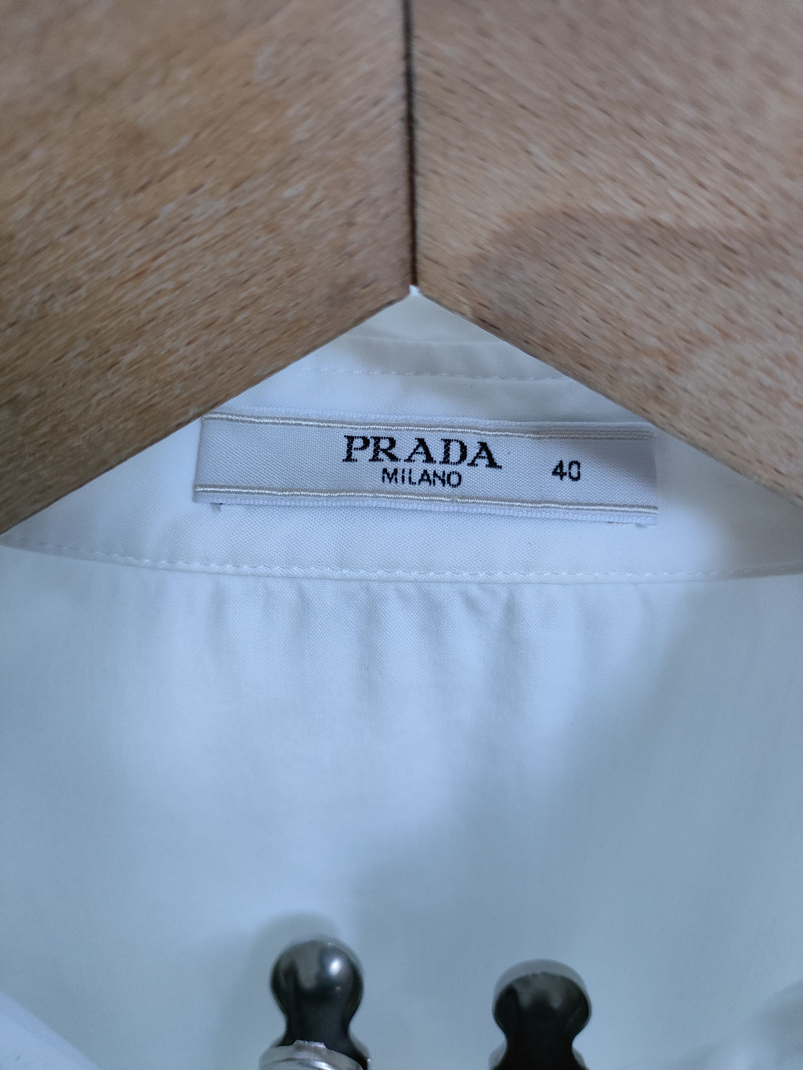 Prada 2010 Prada Lace Ruffle Embellished White Shirt Size S / US 4 / IT 40 - 10 Thumbnail