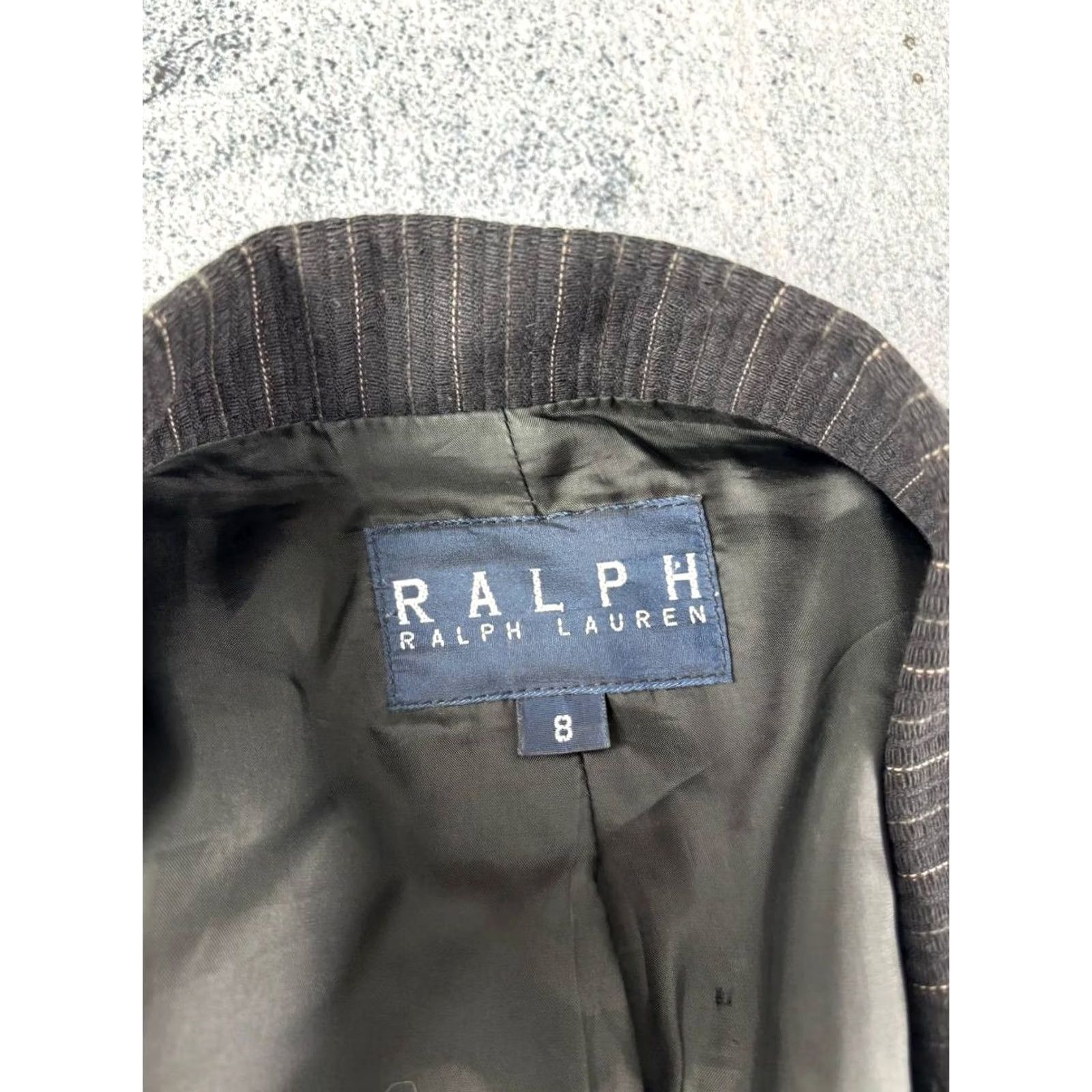 Ralph Lauren Ralph Lauren Womens Double Breasted Coat Size 8 Black Striped Viscous Blazer Size M / US 6-8 / IT 42-44 - 3 Thumbnail