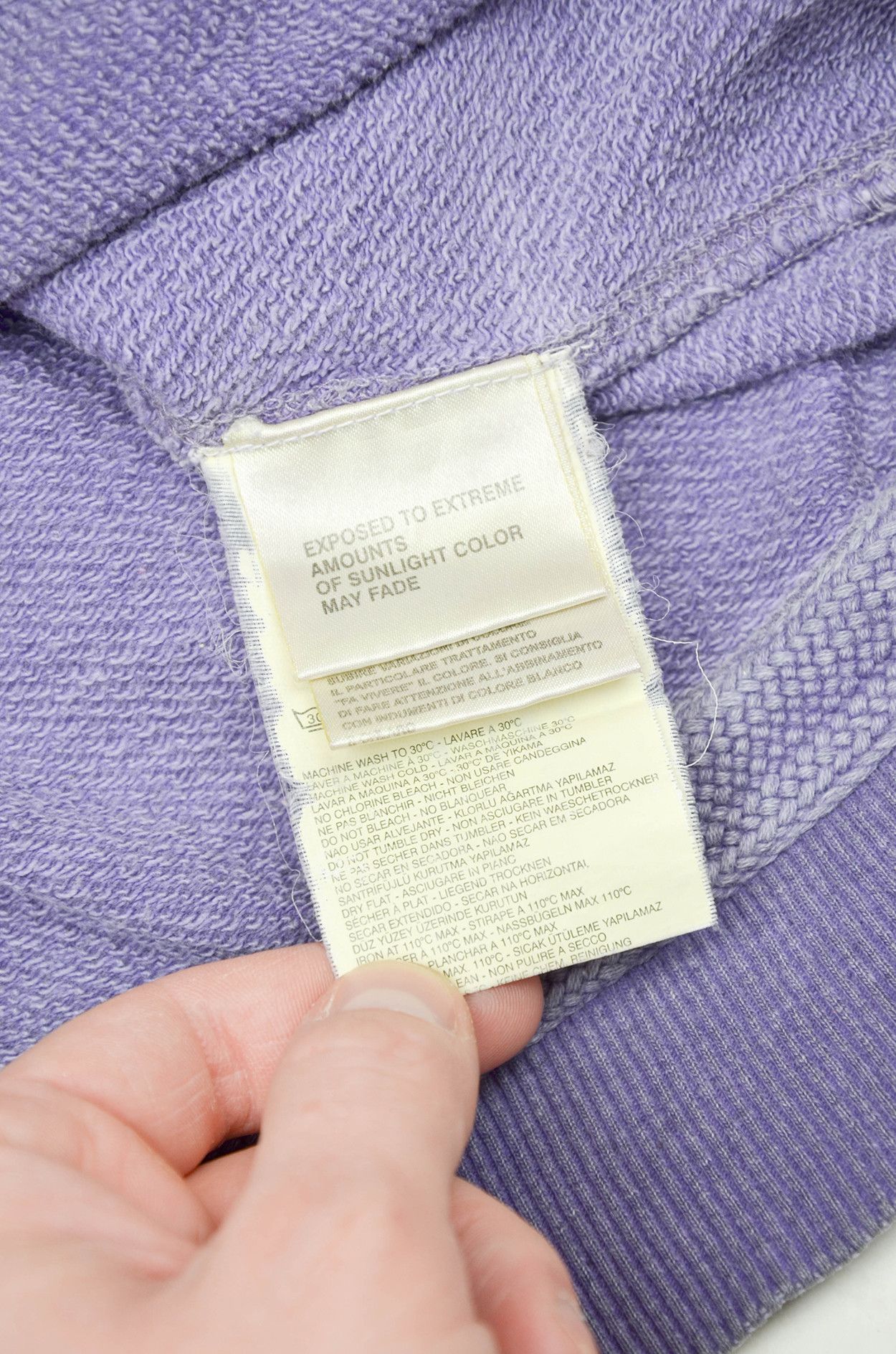 Diesel Diesel Stacked Deck Distressed Hoodie Purple - Size M Size US M / EU 48-50 / 2 - 8 Thumbnail