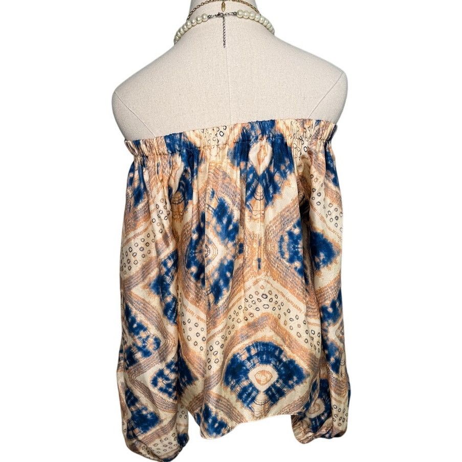 Ulla Johnson Ulla Johnson Nadya Silk On/Off Shoulder Blouse Fossil size 2 Size XS / US 0-2 / IT 36-38 - 8 Thumbnail