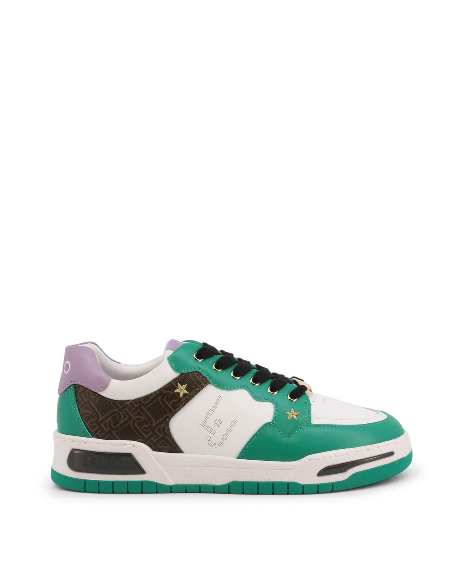 image of Liu Jo Metal Eyelet Round Toe Sneakers in Green, Women's (Size 9)