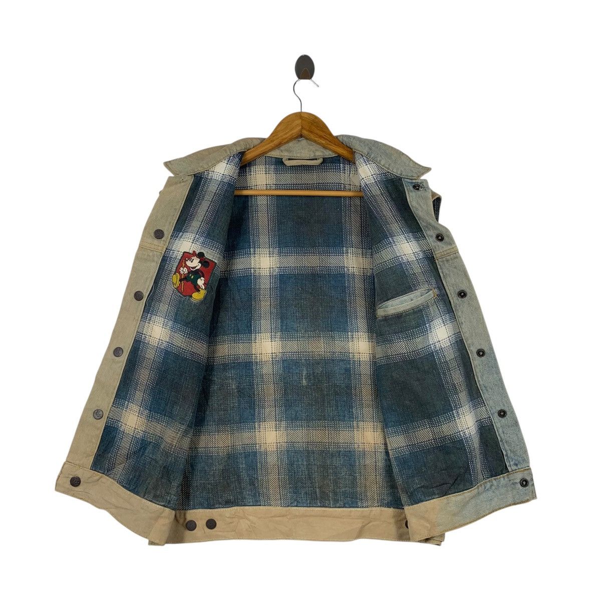 Mickey Mouse × Vintage Vintage MICKEY MOUSE Disney Cartoon Reversible Jeans Jacket Size US L / EU 52-54 / 3 - 3 Thumbnail