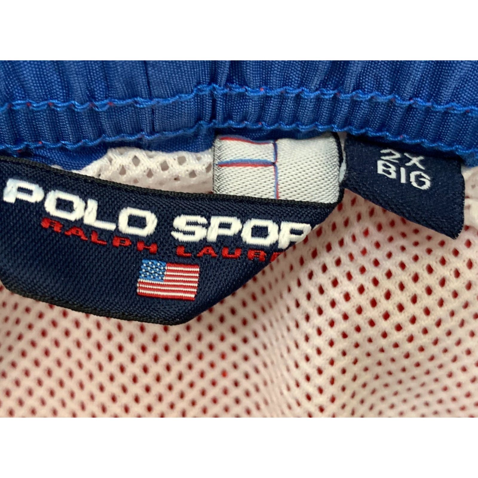 Polo Ralph Lauren Vtg Polo Ralph Lauren Swim Trunks Suit Sz 2XL Red Elastic Waist Drawstring 90s Logo Cotton Blend Vintage Yes Men's Bottom Trunks] Size US XXL / EU 58 / 5 - 5 Thumbnail