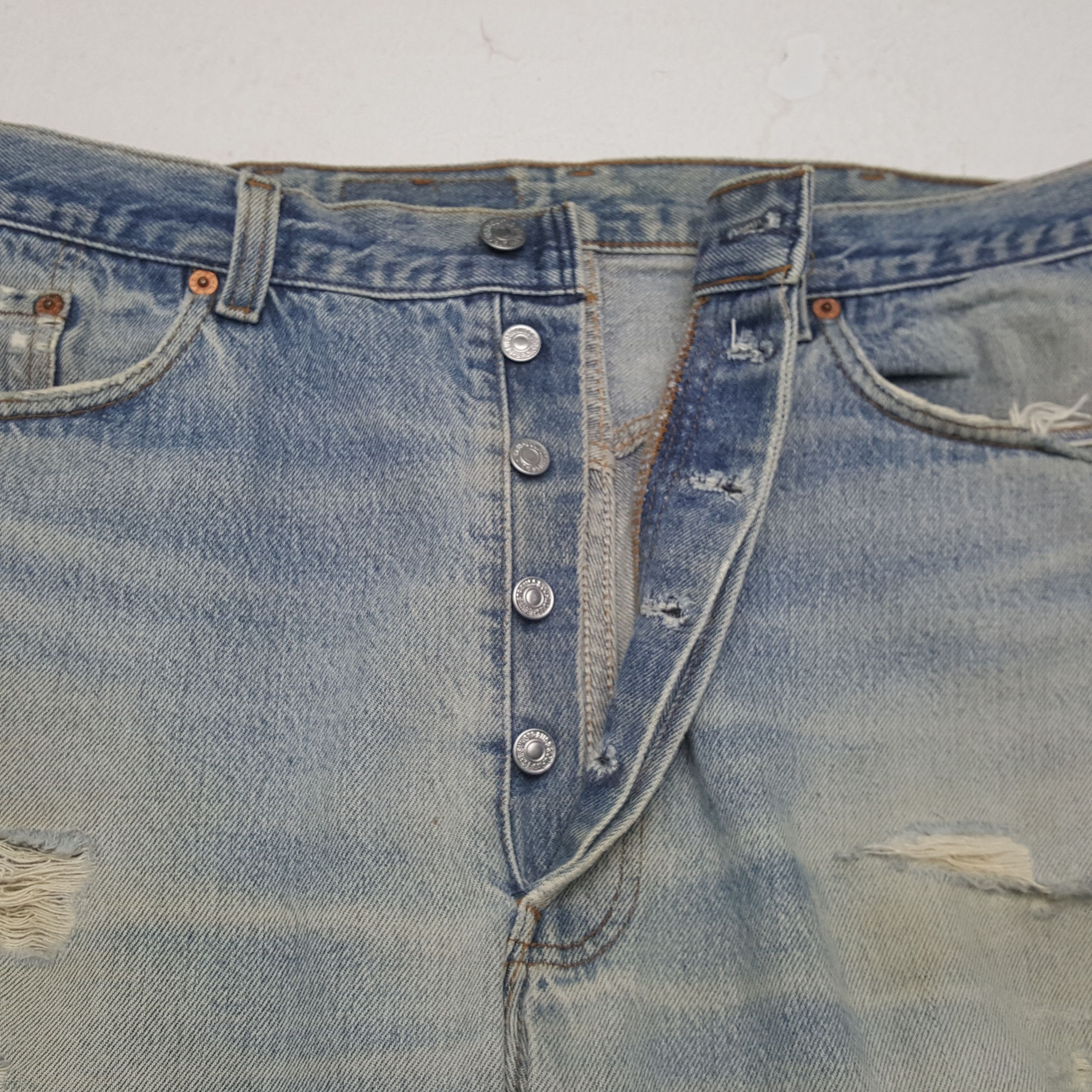 Levi's × Levi's Vintage Clothing Vintage LEVI'S 501 Kurt Cobain Distressed Style Jean Size US 36 / EU 52 - 12 Thumbnail
