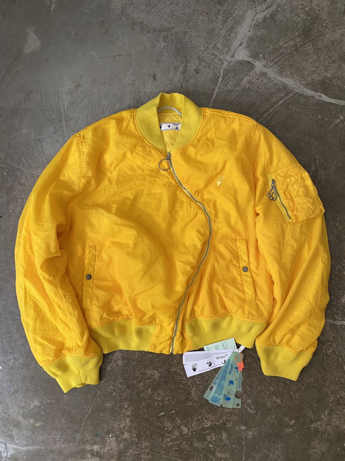 Off-White Off-White Yellow Bomber Jacket Kapital Post Archive Fraction Size US L / EU 52-54 / 3 - 1 Thumbnail