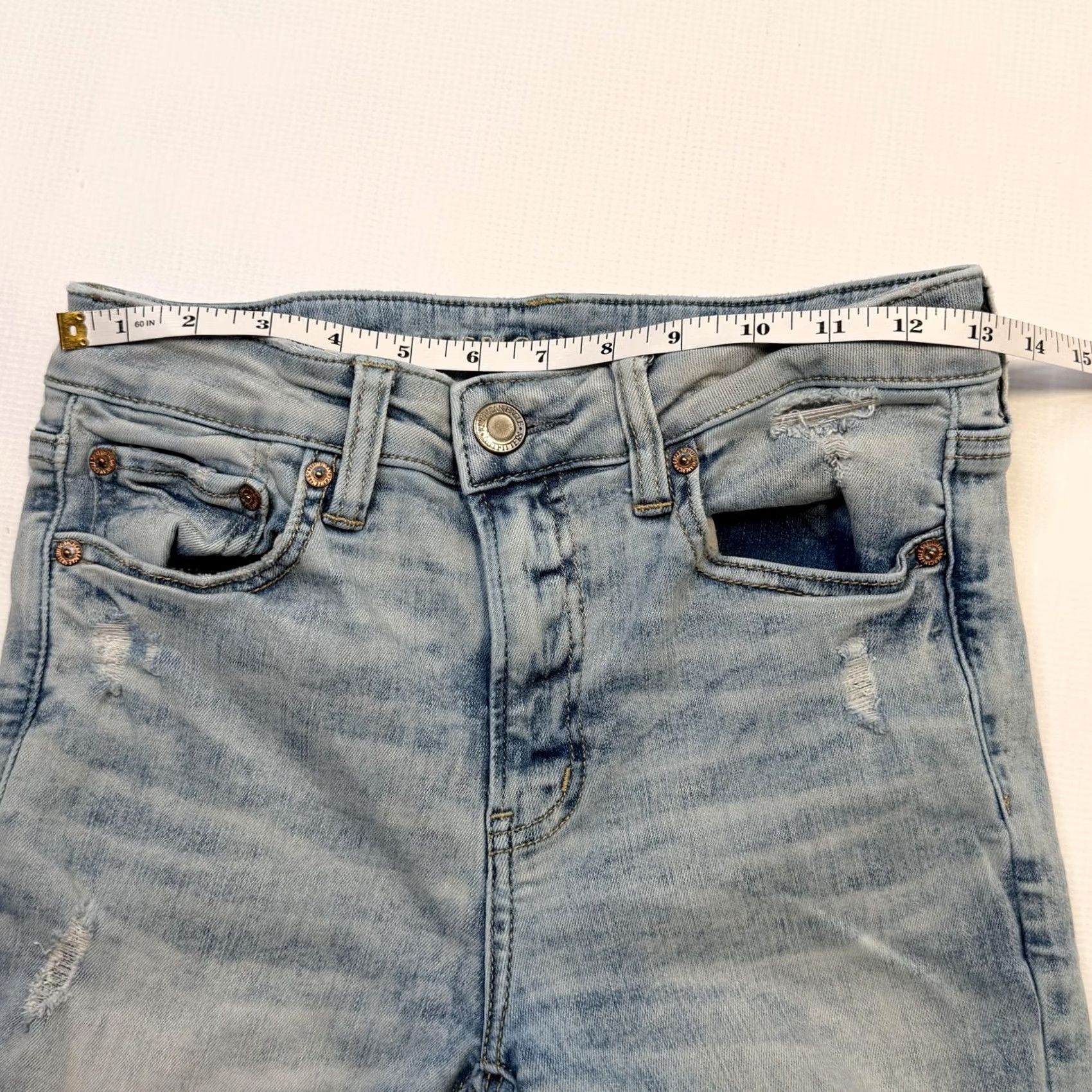 American Eagle Outfitters American Eagle Outfitters Jeans Womens 6 Tall Blue High Rise Jegging Next Level Stretch Distressed 5-Pocket Size 28" / US 6 / IT 42 - 7 Thumbnail