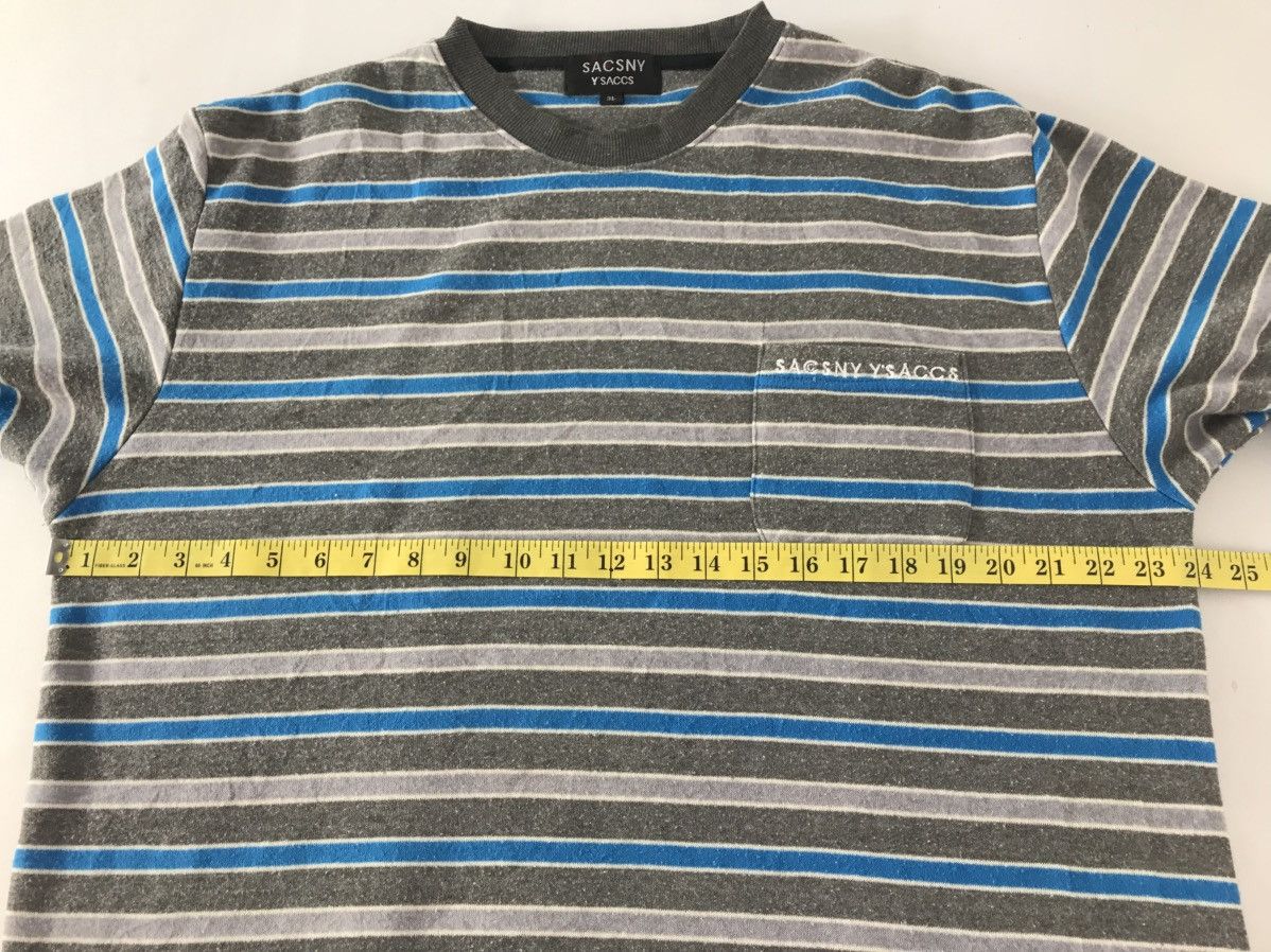 Yohji Yamamoto Saccsny Y’saccs Yohji Yamamoto Striped Pocket Longsleeve Tee Size US XL / EU 56 / 4 - 9 Thumbnail