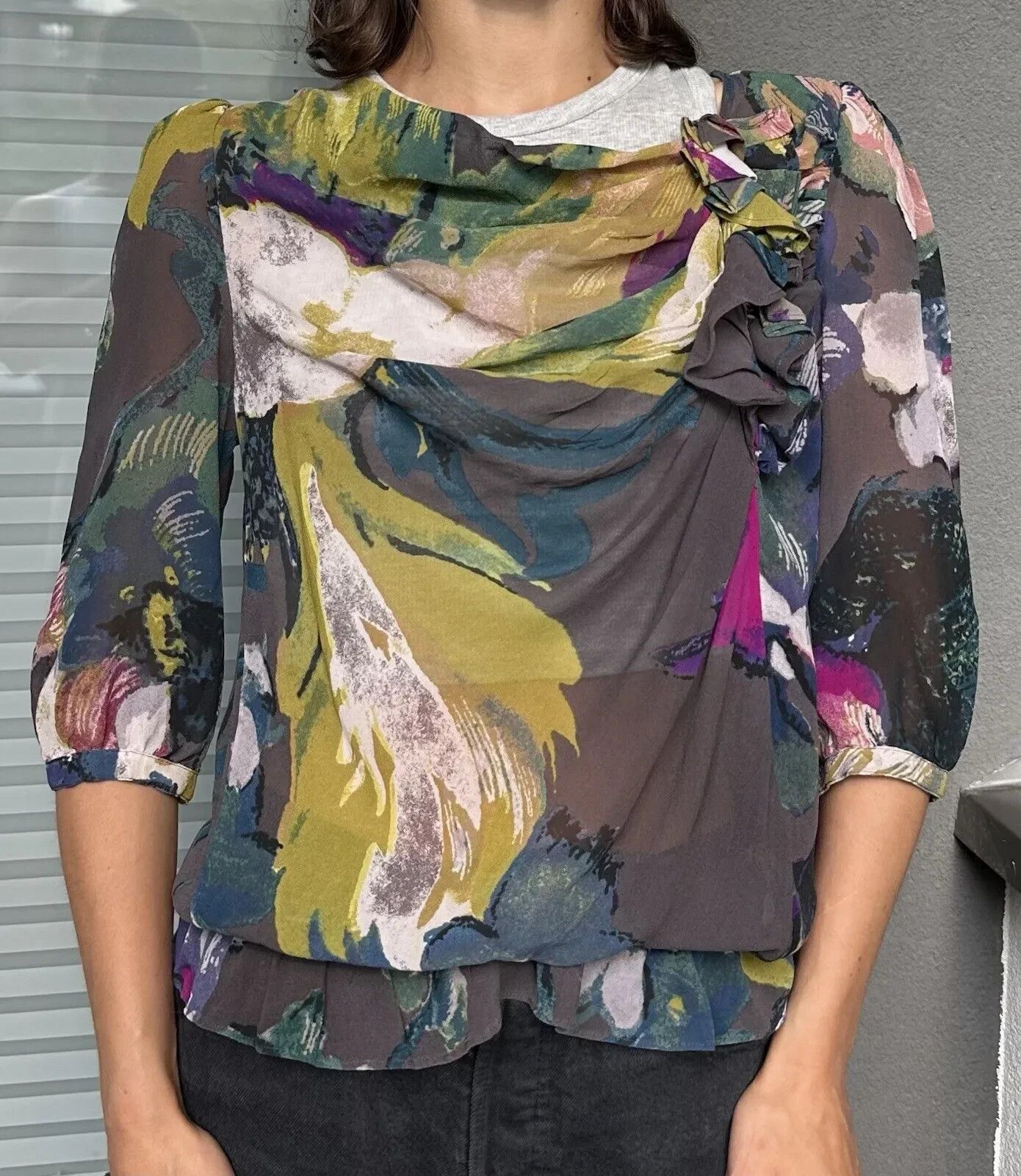 Ted Baker Ted Baker Silk Mesh Multicolor Top Blouse Size 2 Size M / US 6-8 / IT 42-44 - 1 Thumbnail