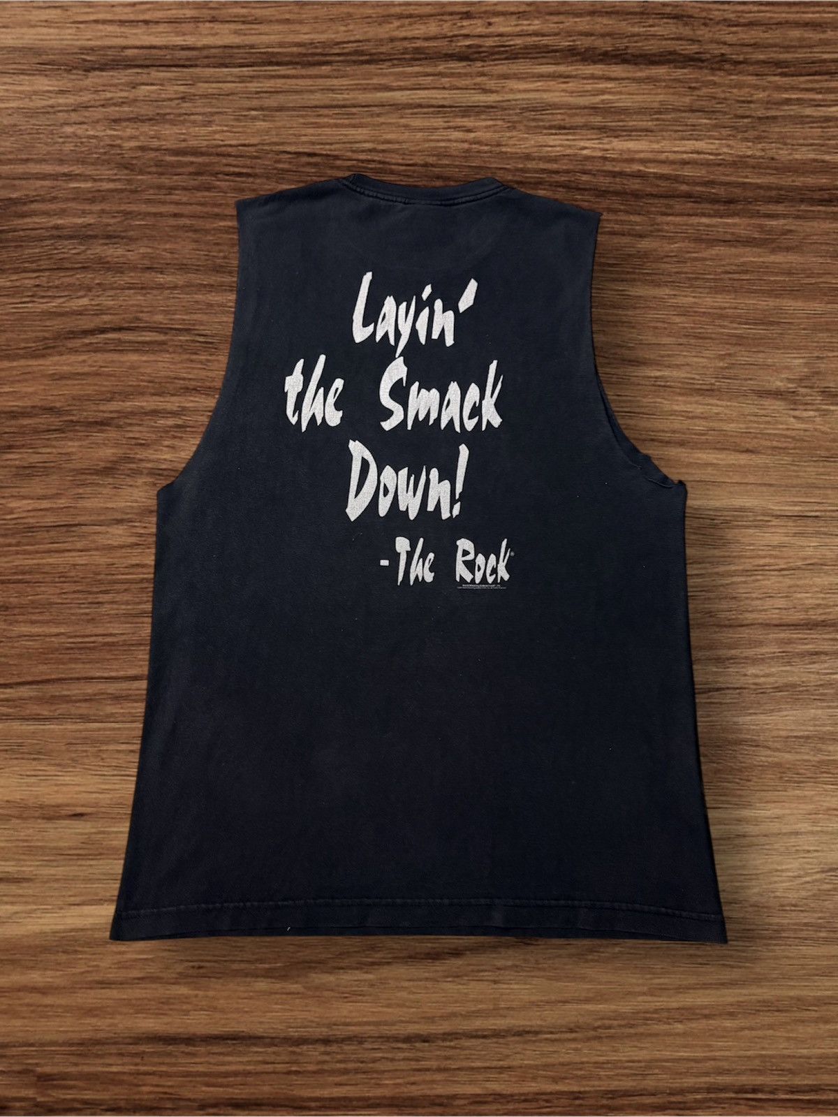 WWE 🔥RARE🔥🔥Vintage Y2k WWE The Rock Distressed Sleeveles Tee Size US L / EU 52-54 / 3 - 2 Thumbnail