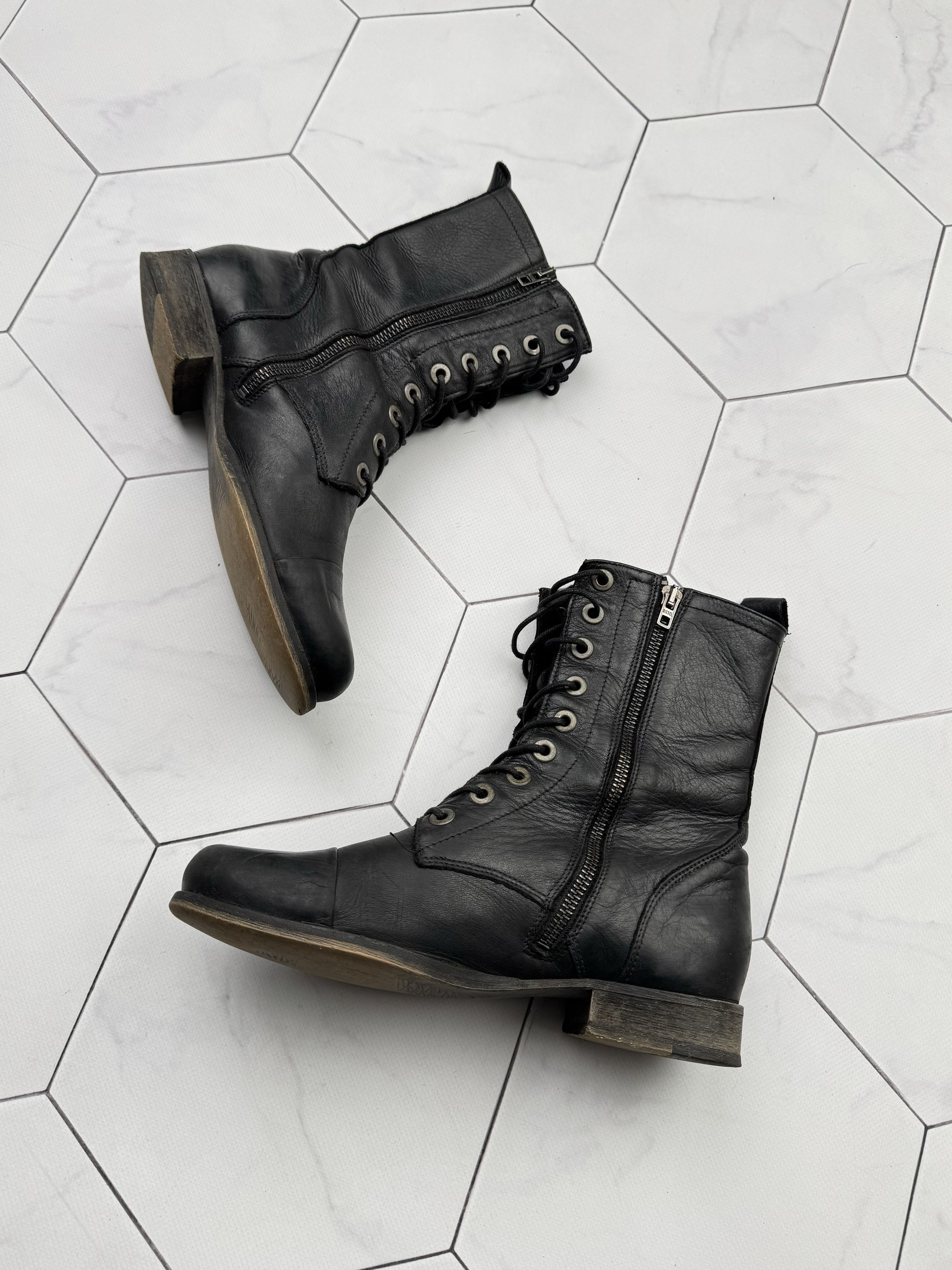 Diesel Diesel Vintage Leather Boots (B175) Size US 7 / IT 37 - 4 Thumbnail