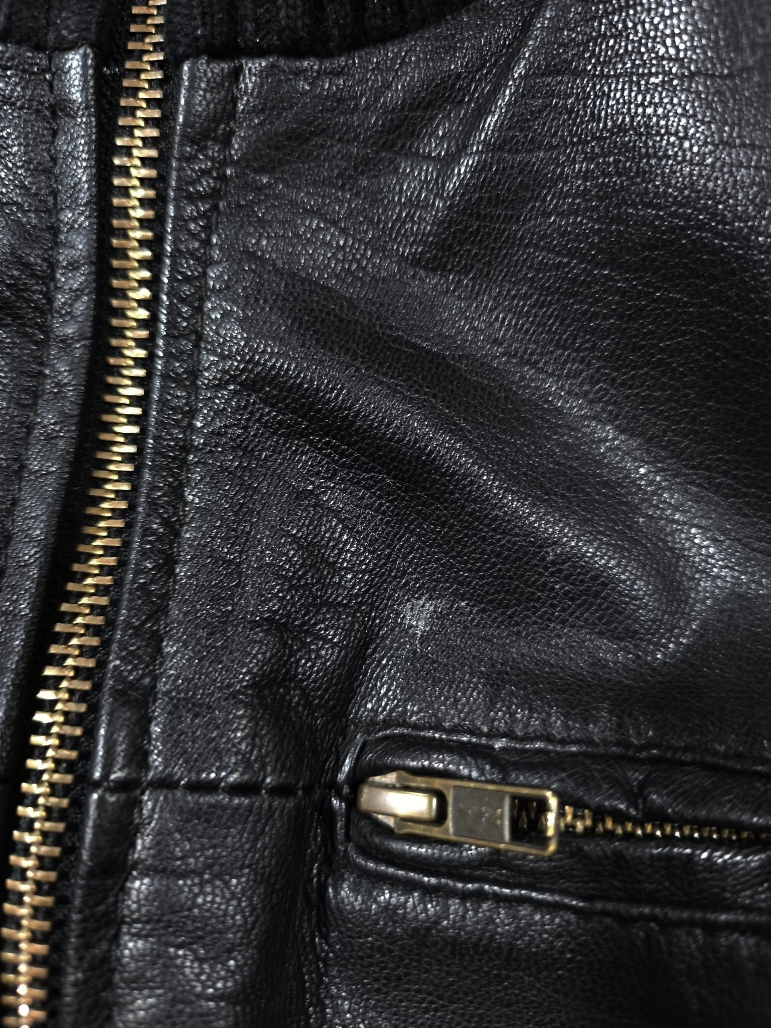 Leather vtg black leather bomber jacket Size US S / EU 44-46 / 1 - 5 Thumbnail