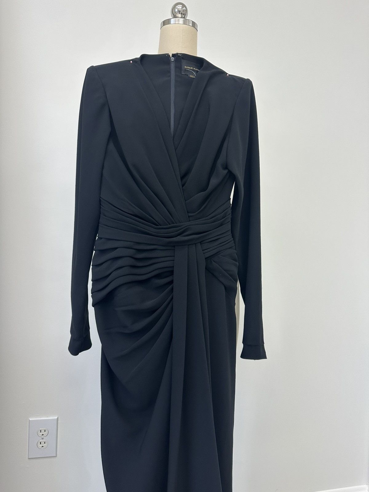 Zuhair Murad ZUHAIR MURAD Long Sleeve Draped Gown Size XS / US 0-2 / IT 36-38 - 7 Thumbnail