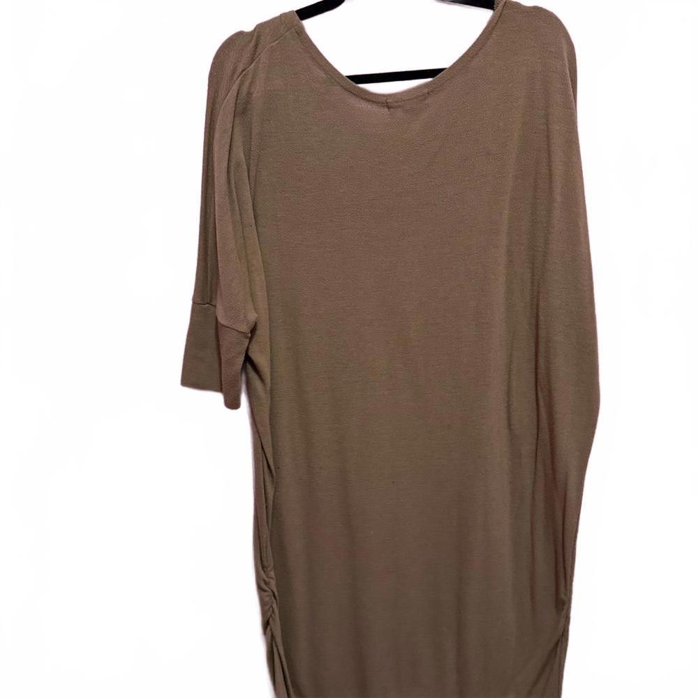 Designer Tan Casual Oversized Dress Size XL / US 12-14 / IT 48-50 - 2 Thumbnail