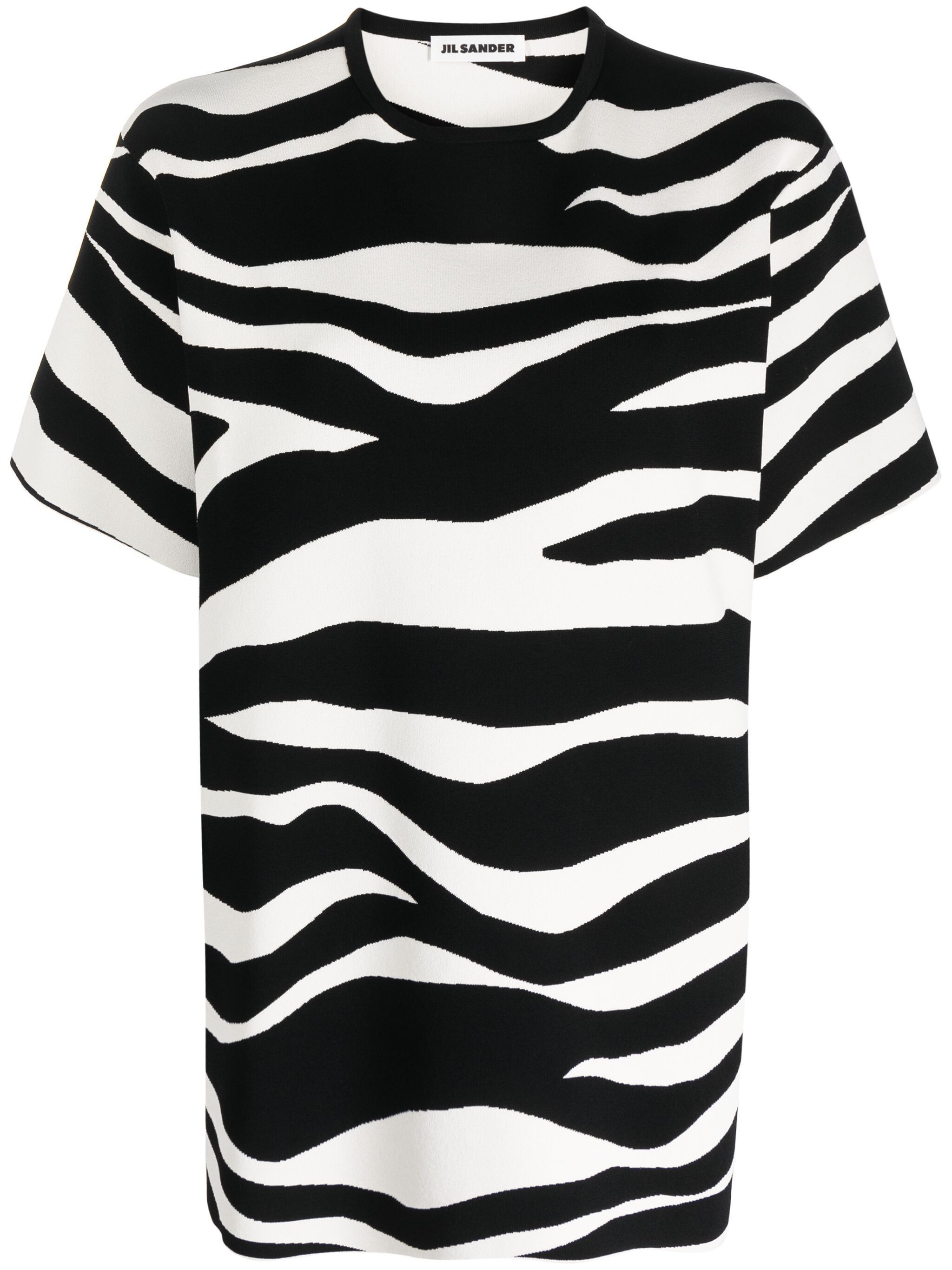 Jil Sander o1loc1c1224 T- Shirt in Black & White Size S / US 4 / IT 40 - 1 Thumbnail