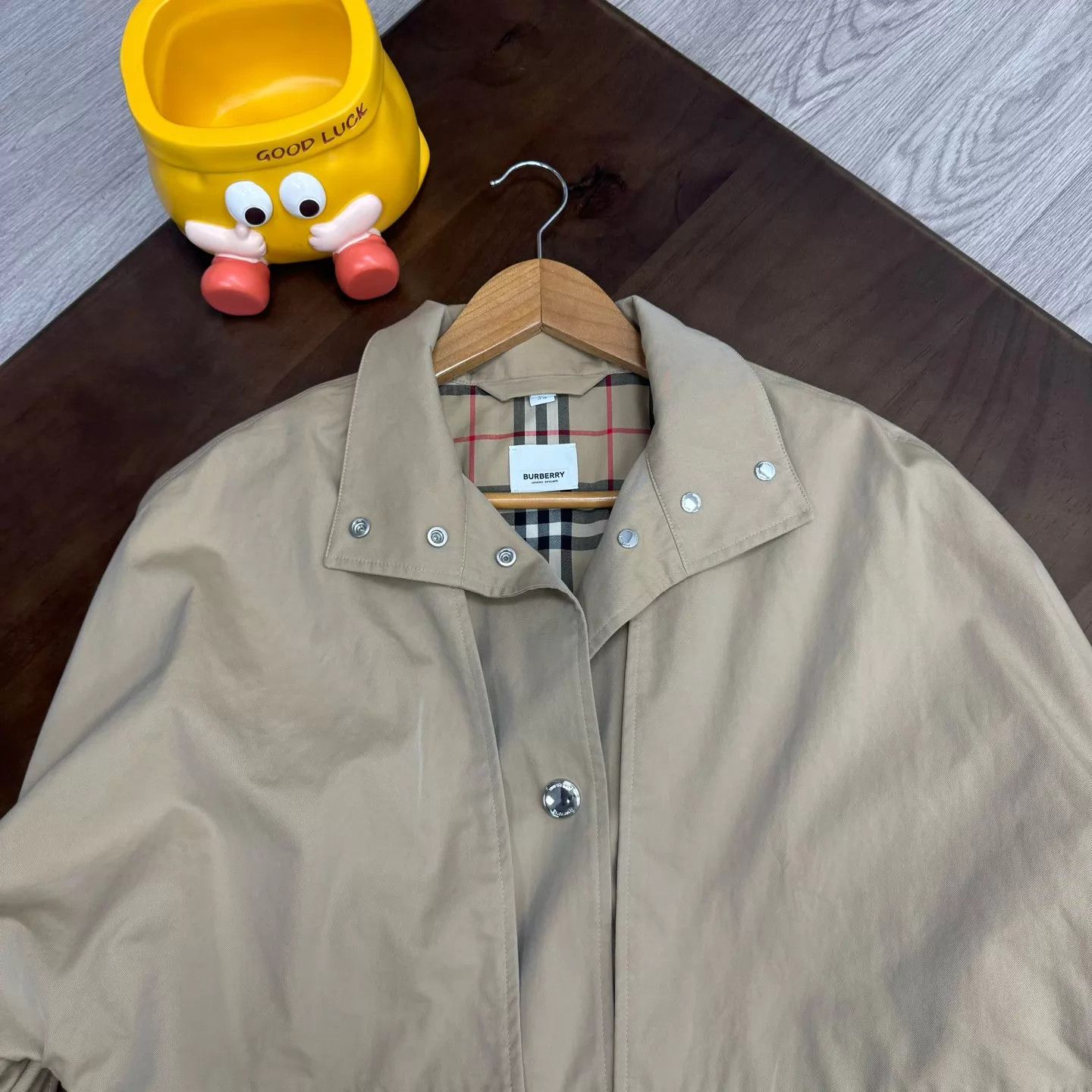 Burberry Burberry Khaki Stand Collar Cape Coat Size XS / US 0-2 / IT 36-38 - 8 Thumbnail
