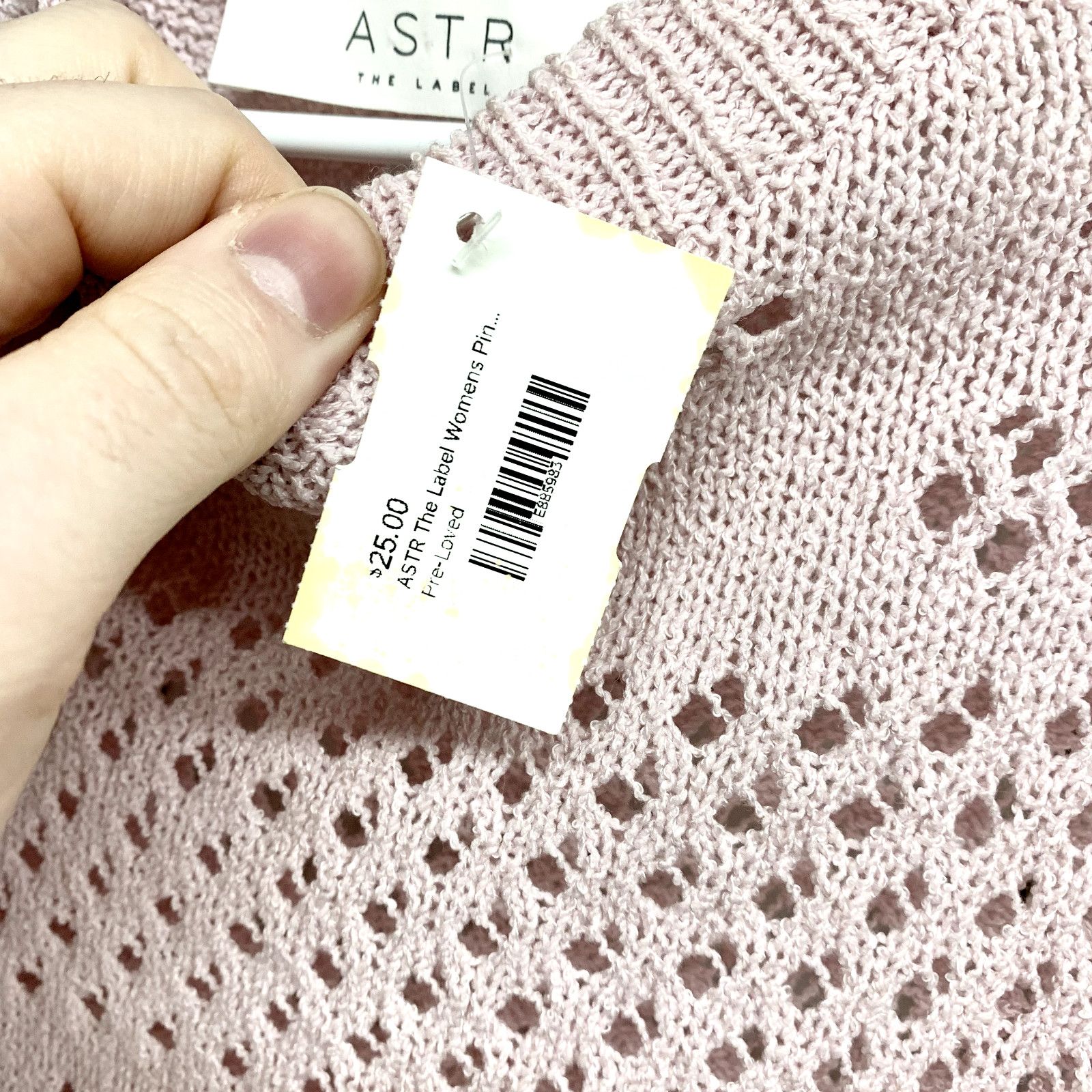 ASTR The Label ASTR The Label Sweater Pink Lavender Belle Pointelle Floral Size M / US 6-8 / IT 42-44 - 3 Thumbnail