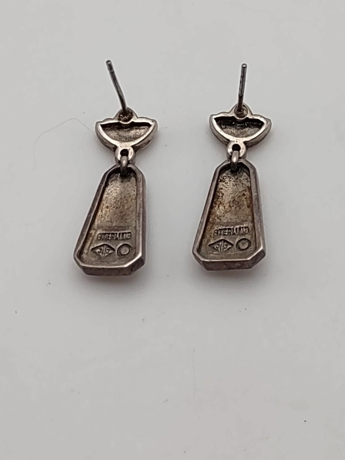 The Unbranded Brand Sterling Silver Earrings 5.8g Vintage Style Size ONE SIZE - 4 Thumbnail