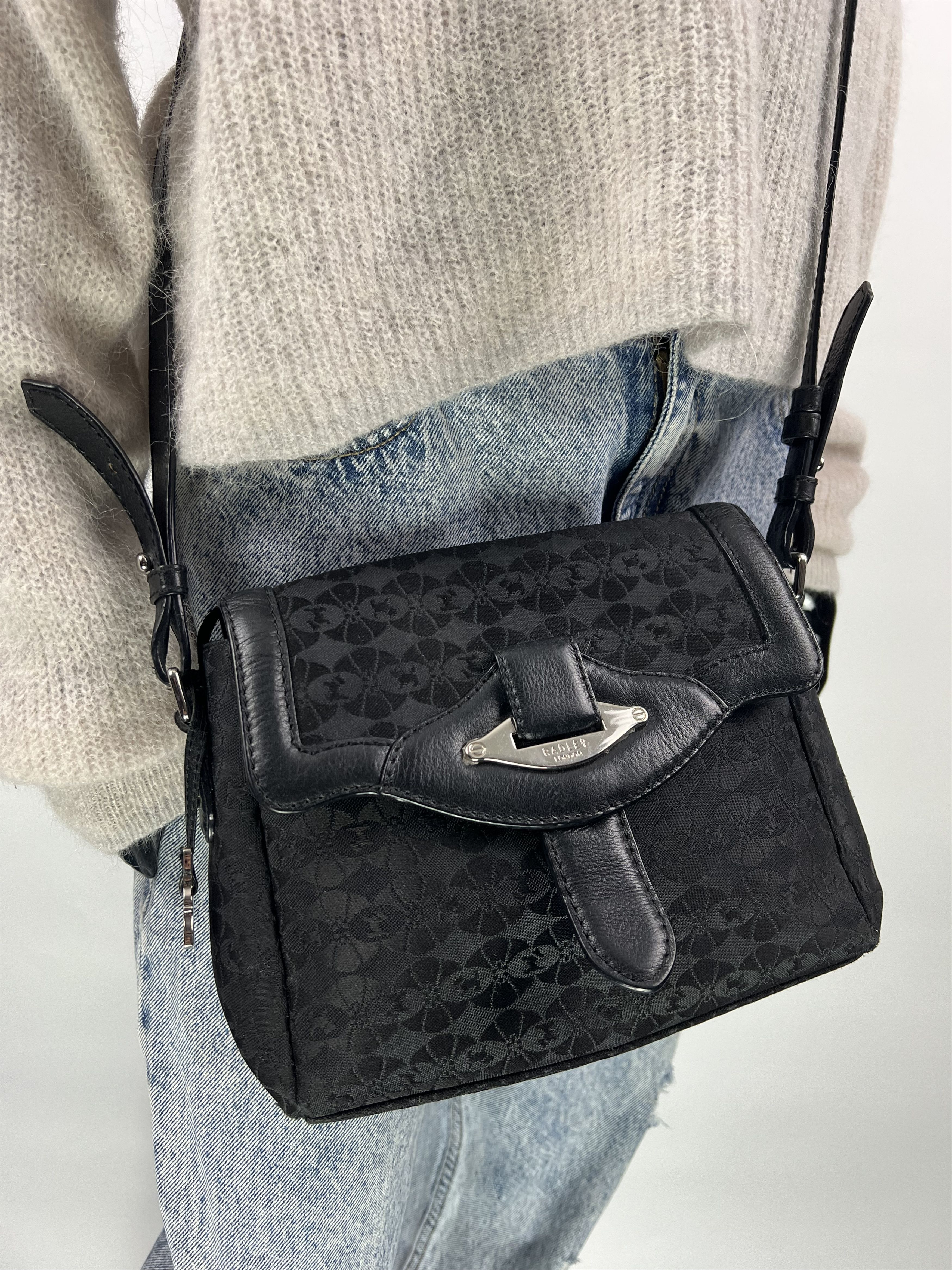Other Radley London Black Monogram Canvas Leather Crossbody Bag Size ONE SIZE - 1 Thumbnail