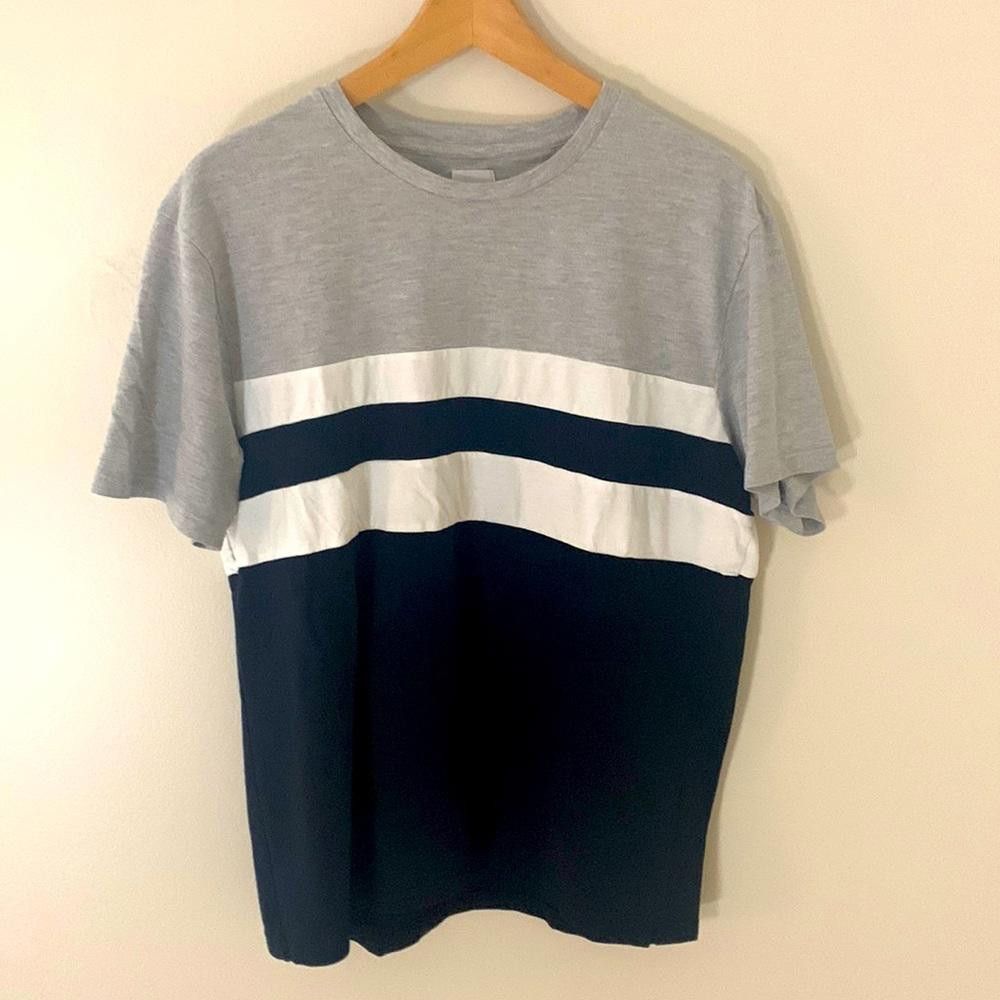 Zara ZARA - Cut and sew striped pique SS RN Top -Lg - 95%Ctn5%Vis Size US L / EU 52-54 / 3 - 1 Thumbnail