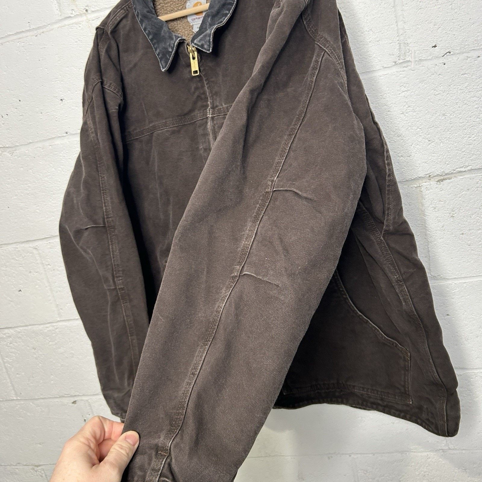 Carhartt Vintage Carhartt Sherpa-Lined Ridge Jacket “Dark Brown” C61 Size US XL / EU 56 / 4 - 9 Thumbnail