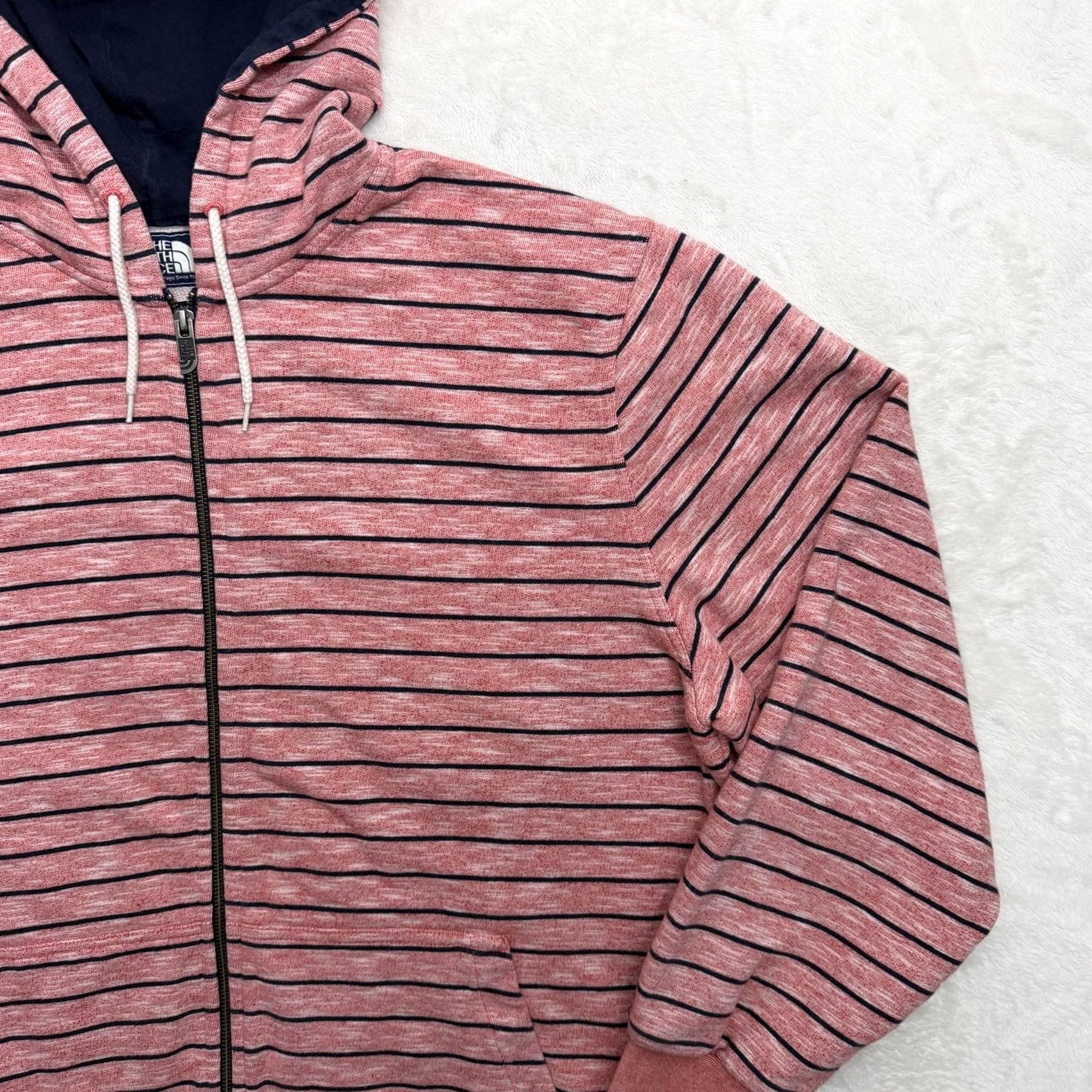 The North Face The North Face Hoodie Jacket Mens 2XL Red Striped Full Zip Knit Cotton Blend Size US XXL / EU 58 / 5 - 3 Thumbnail