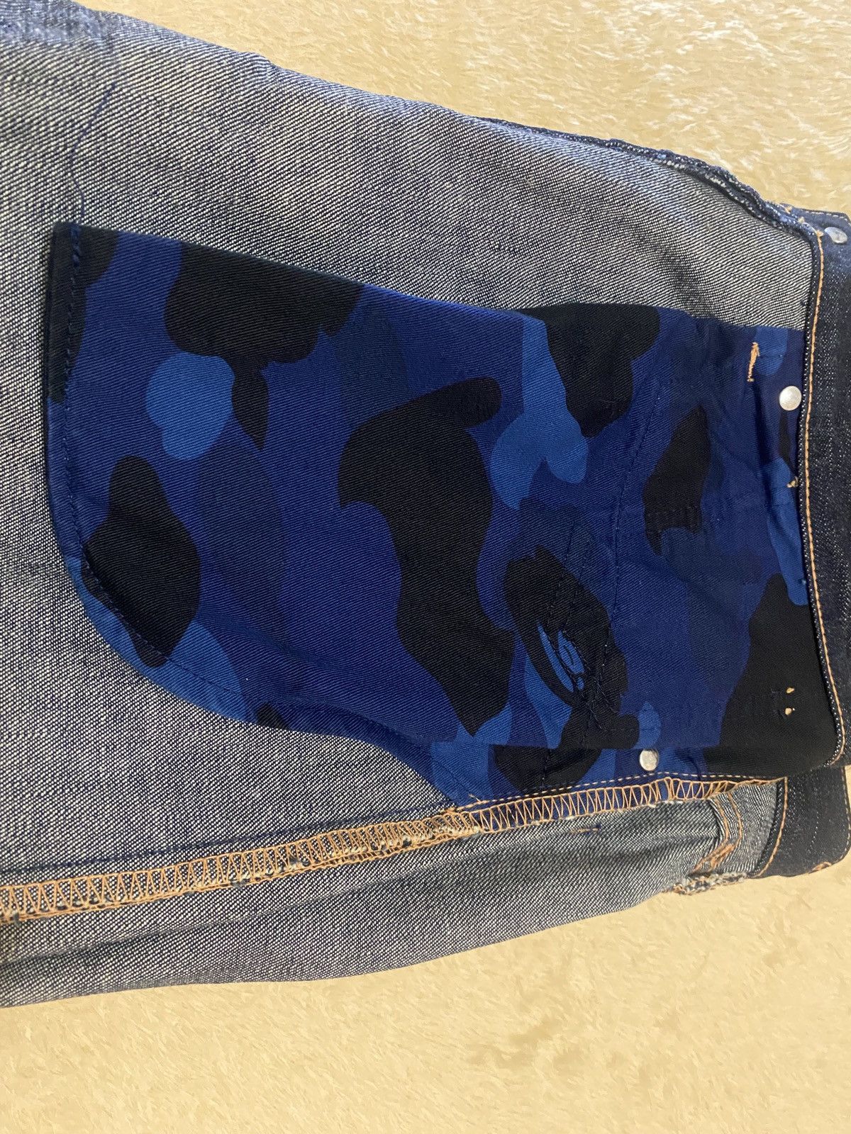 Bape Baby Milo Face Denim Size US 32 / EU 48 - 6 Thumbnail