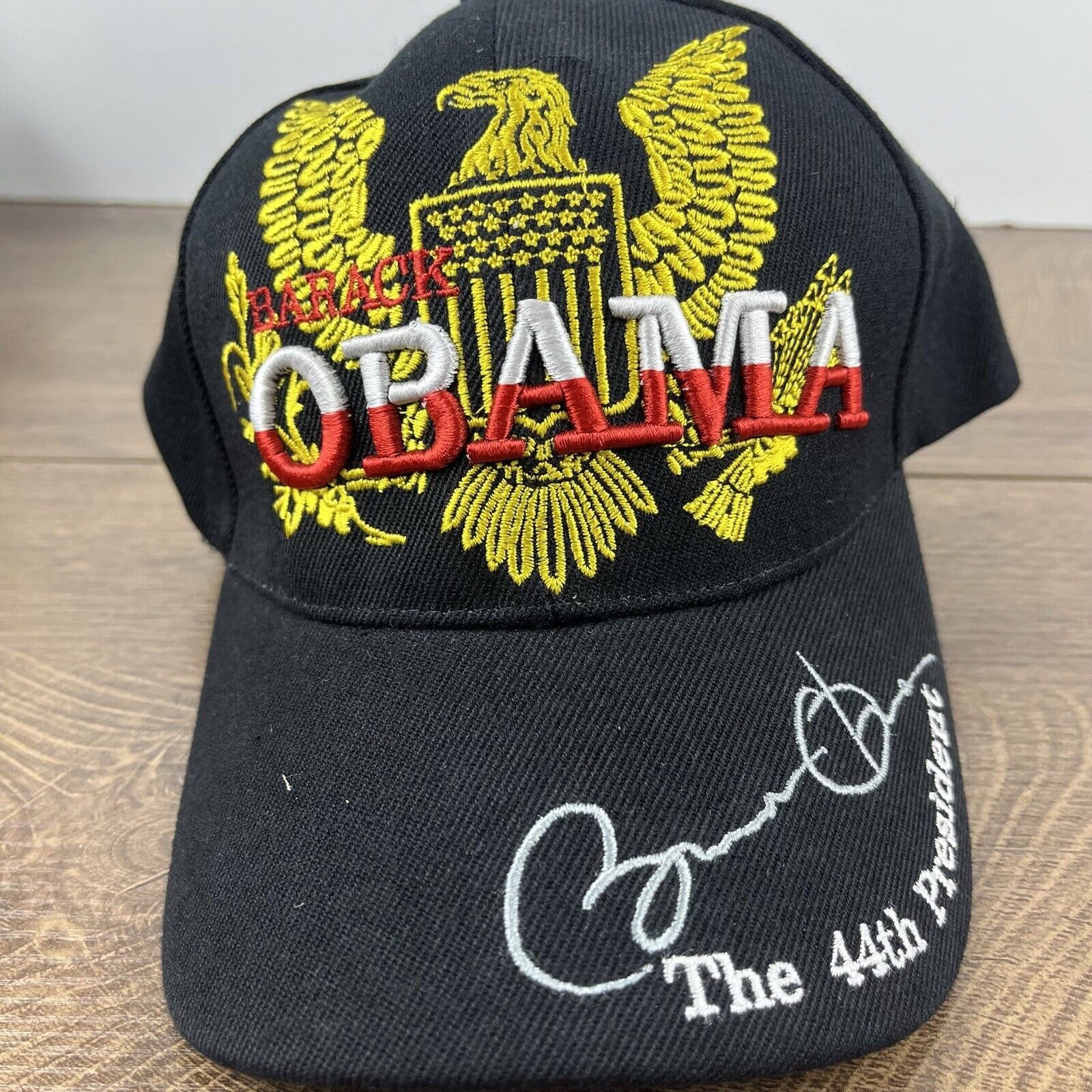 Other Barack Obama Hat 44th President Black Hat Adjustable Hat Bla Size ONE SIZE - 7 Thumbnail