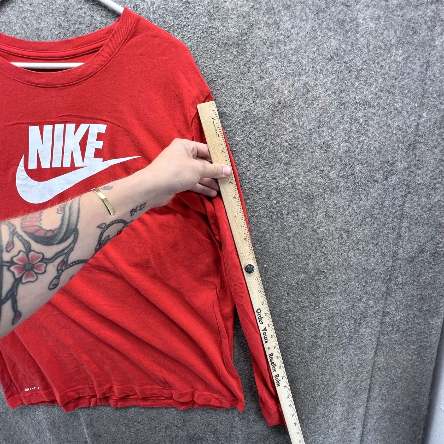 Nike Nike Dri-FIT Long Sleeve Tee Mens XL Red Logo Athletic Running Shirt Size US XL / EU 56 / 4 - 4 Thumbnail