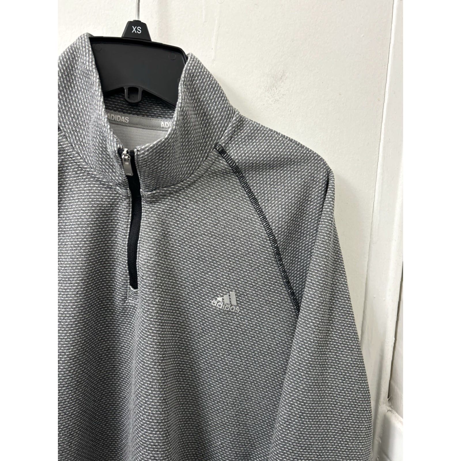 Adidas Adidas Golf Pullover 1/4 Zip Womens L Gray Textured Waffle | Long Sleeve Shirt Jacket Sweatshirt Activewear Golf Mens Womens Size L / US 10 / IT 46 - 4 Thumbnail