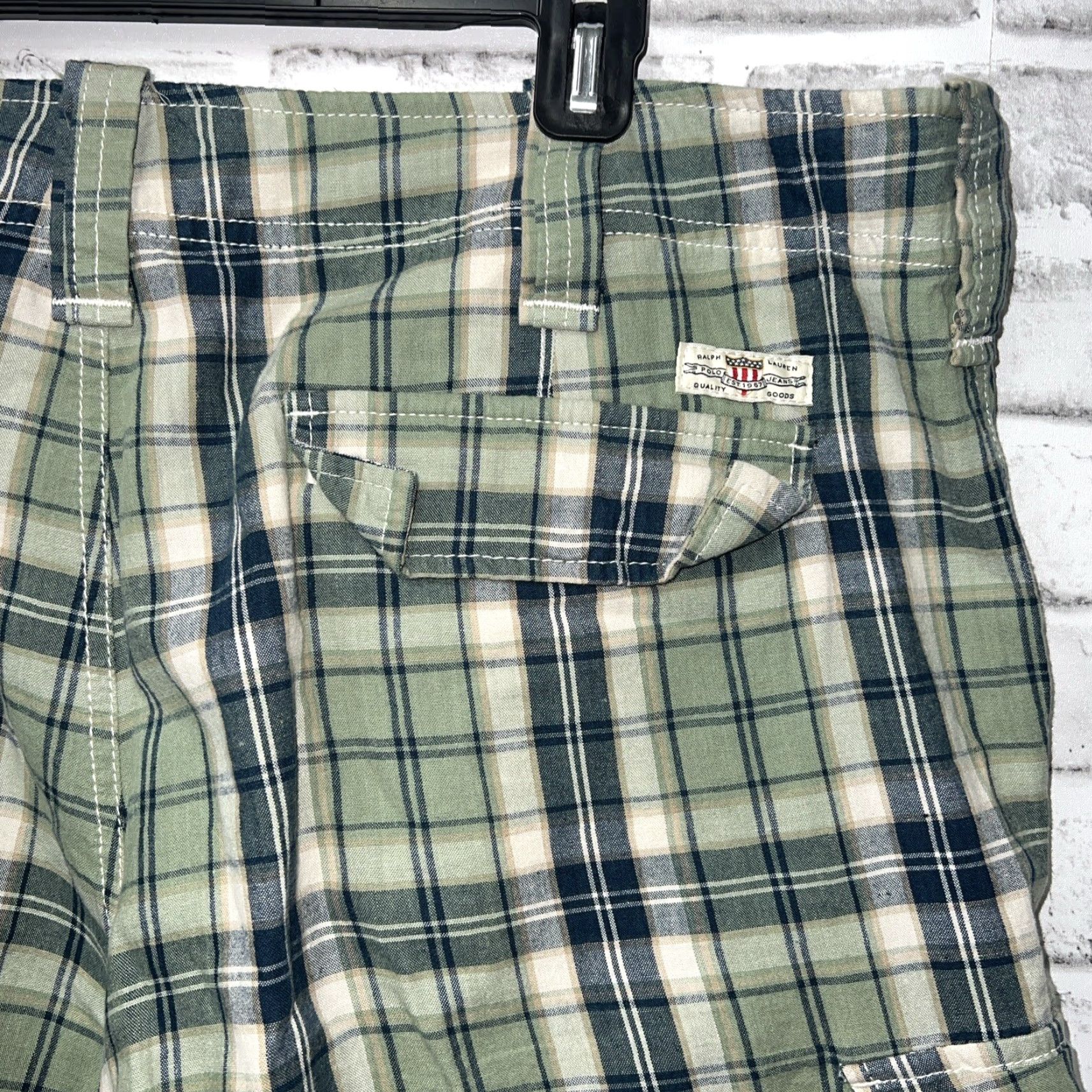 Polo Ralph Lauren Polo Ralph Lauren Green Plaid Cargo Shorts Mens Size 36 Size US M / EU 48-50 / 2 - 4 Thumbnail