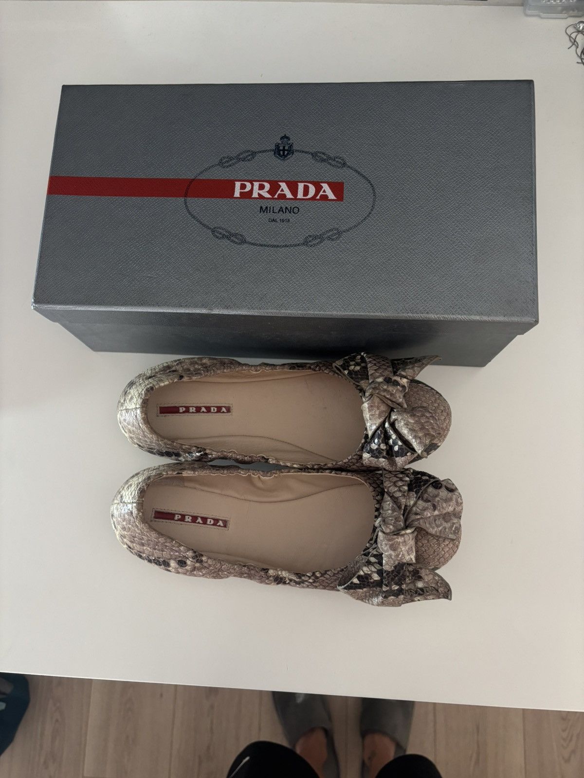 Prada Prada Snakeskin Ballerina Flats Size 36 Size US 5 / IT 35 - 7 Thumbnail