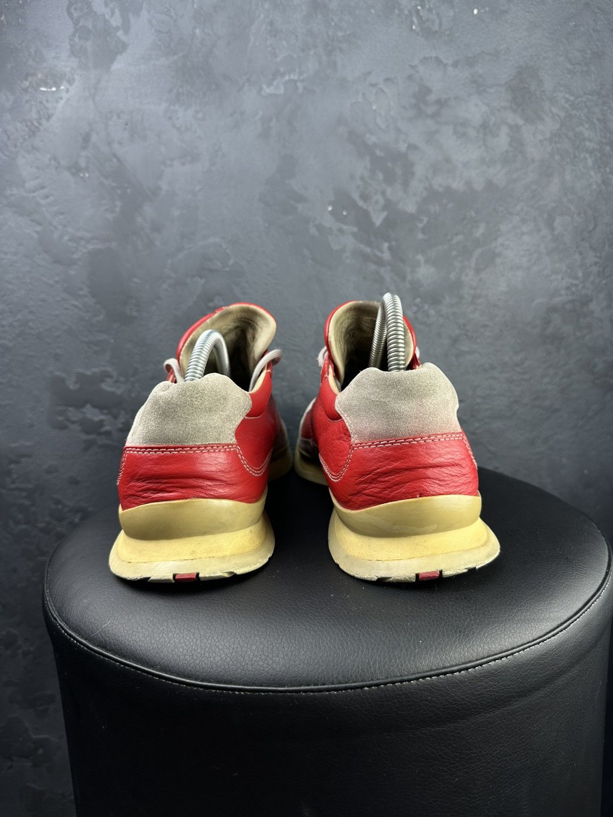 Prada × Vintage Vintage Prada Red Leather/Suede Sneakers Men’s Size US 8 / EU 41 - 6 Thumbnail