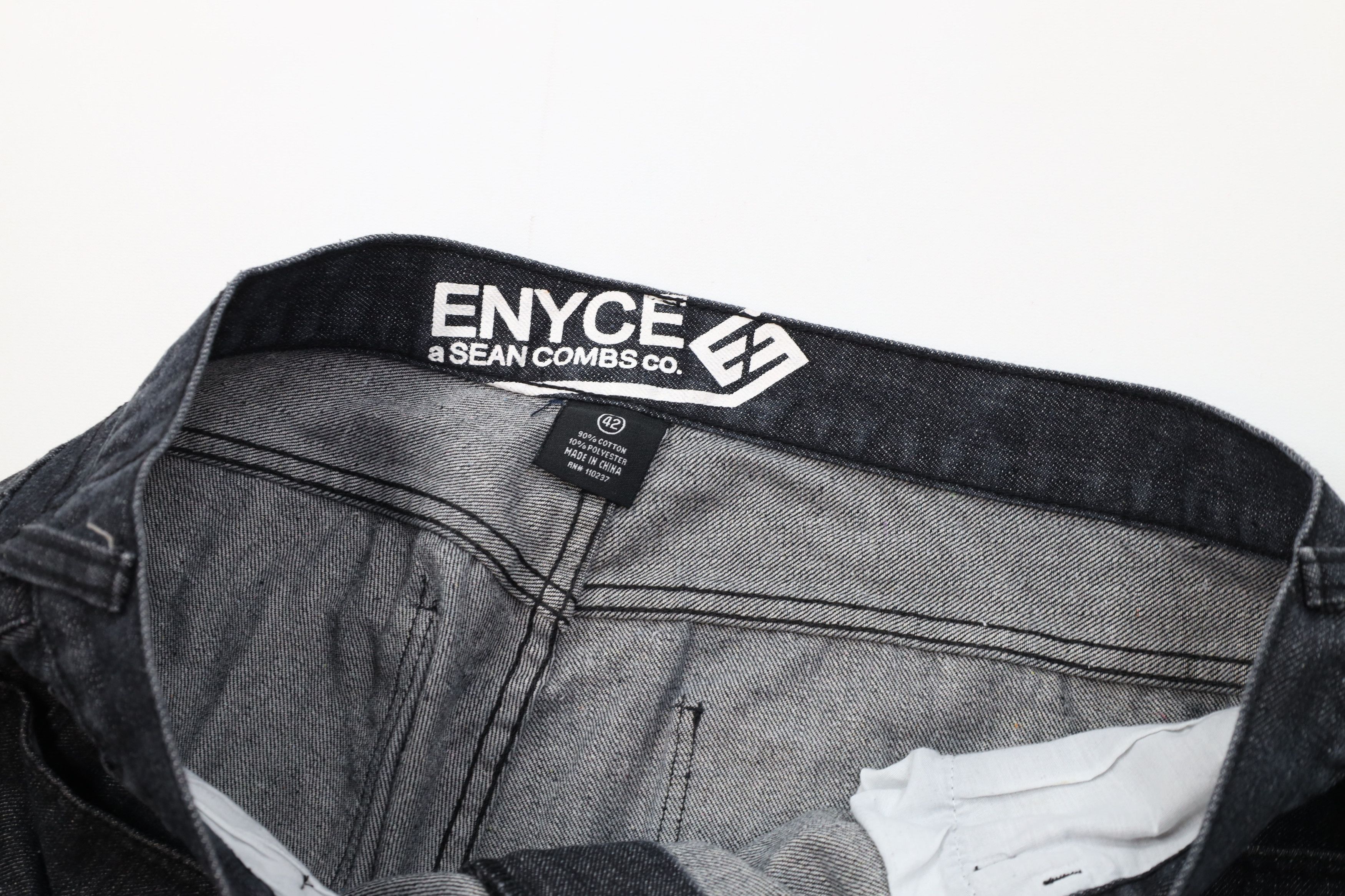 Enyce Vintage 90s Y2K Enyce Baggy Fit Wide Leg Denim Jeans Black Size US 42 / EU 58 - 9 Thumbnail