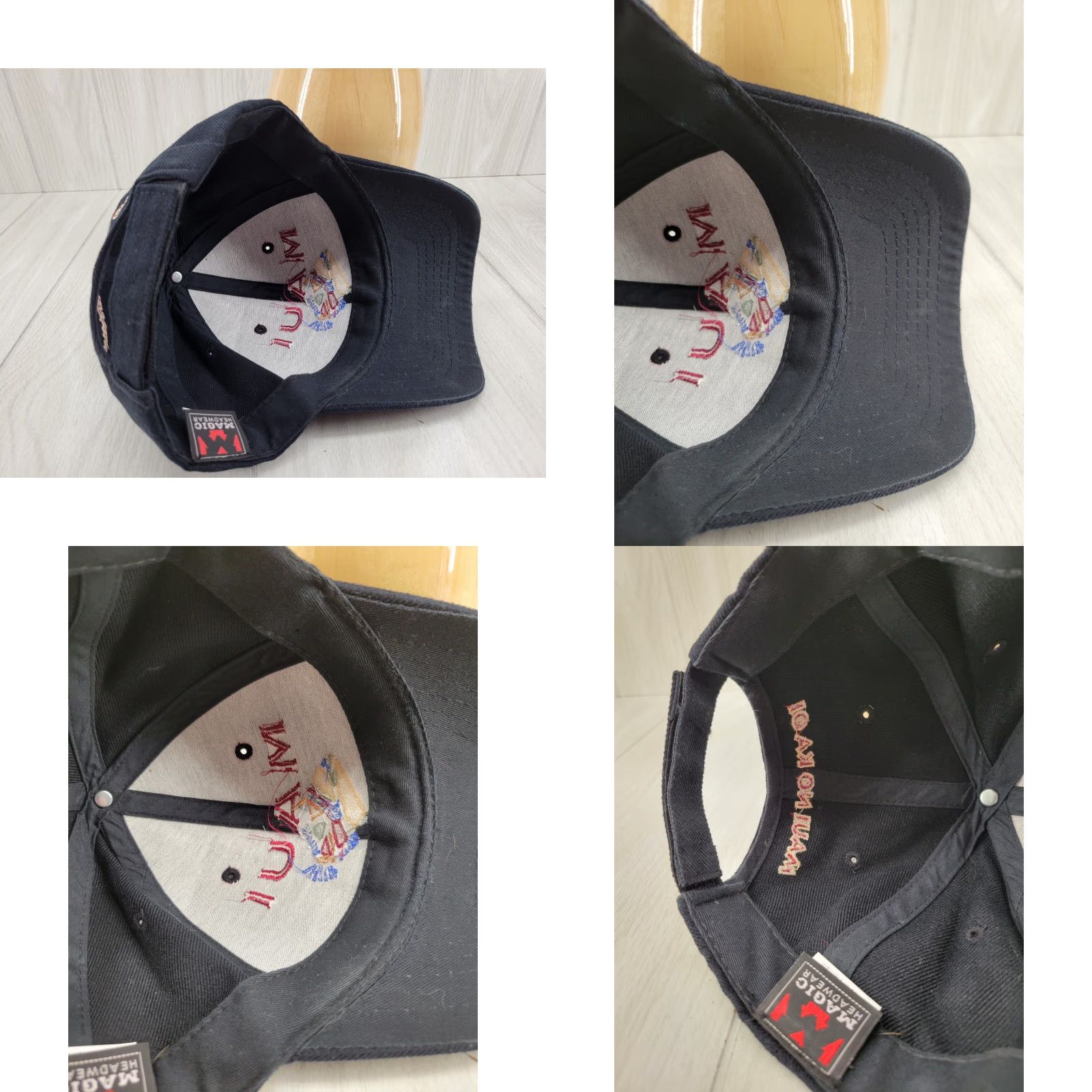 Vintage Maui No Ka Oi Strapback Hat Adjustable Black Hat Unisex Adults One Size Cotton Twill Baseball Cap Size ONE SIZE - 8 Thumbnail