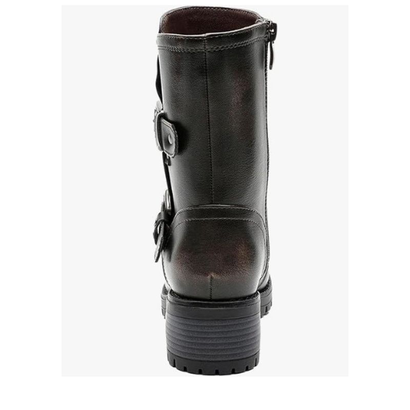 The Unbranded Brand Mid Calf Motorcycle Combat Riding Military boots SIZE 9 Size US 9 / IT 39 - 4 Thumbnail