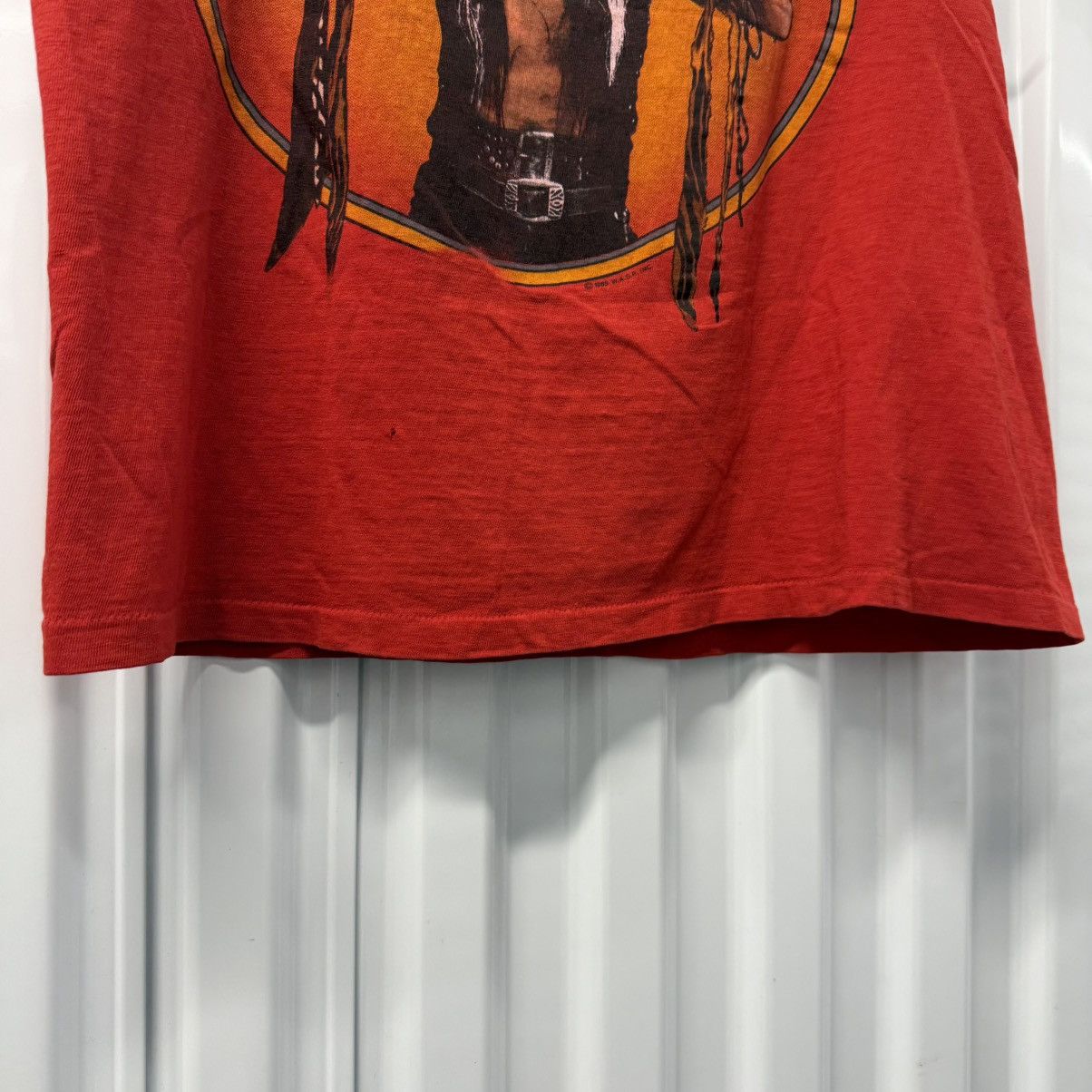 Vintage RARE Vintage 80s WASP Fucked Up Double Sided Cutoff Band Tee Size US L / EU 52-54 / 3 - 4 Thumbnail